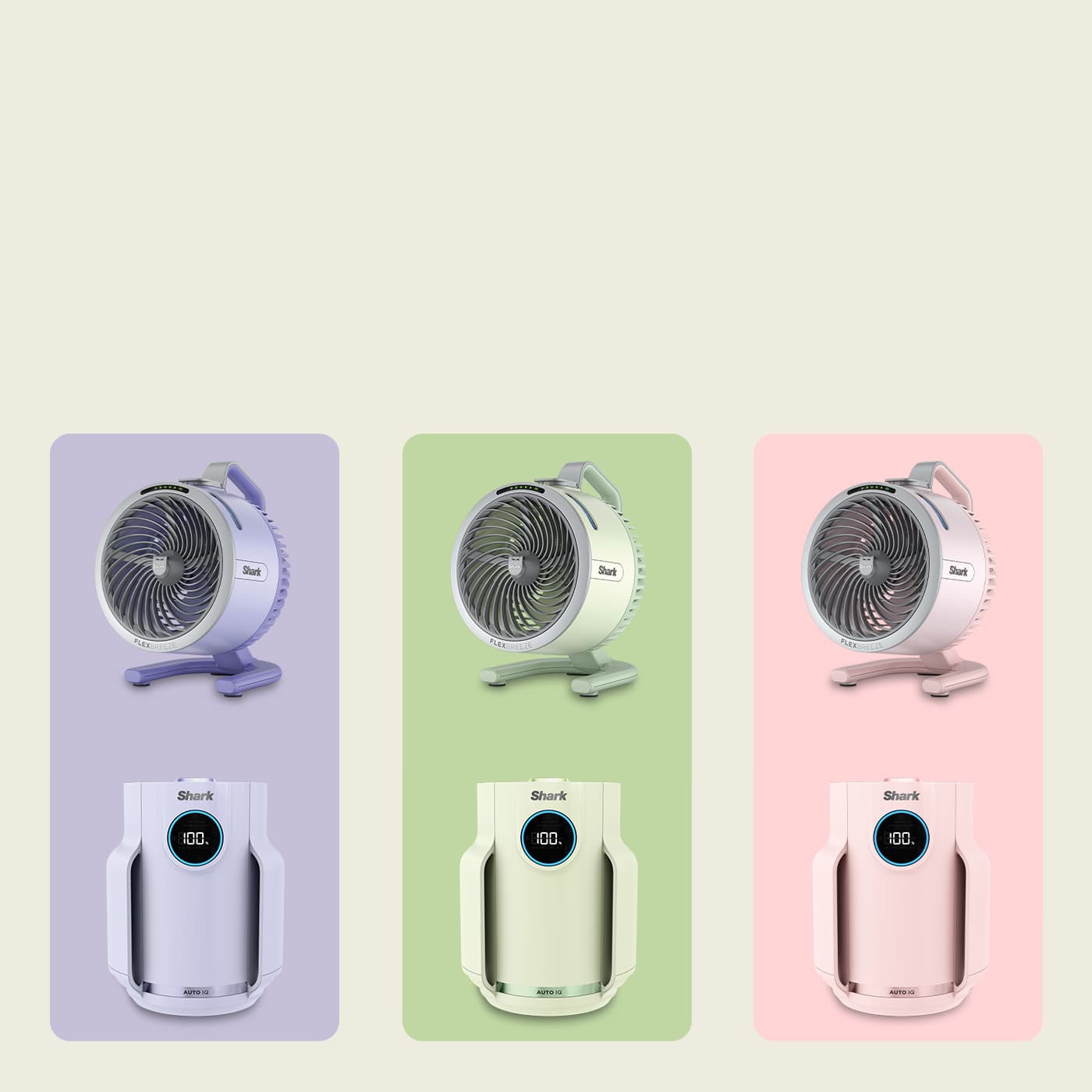 Découvrez la gamme colorée de purificateurs d'air et de ventilateurs