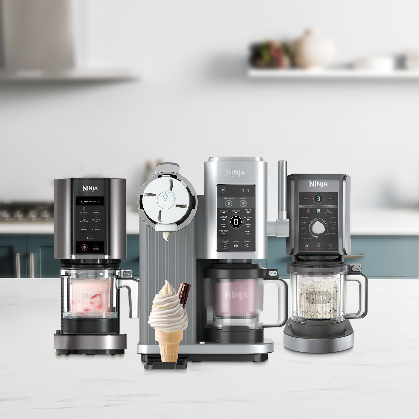 Immagine della gamma di Gelatiere Ninja Creami.