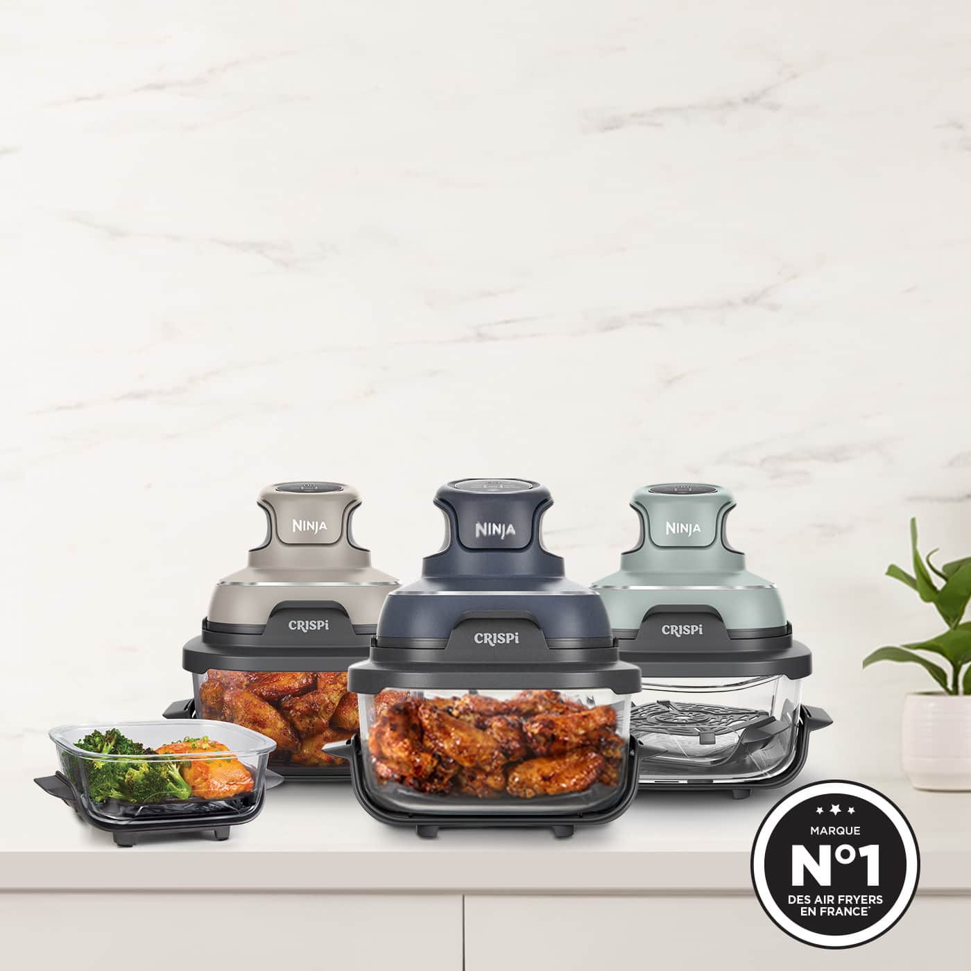 Air Fryer modulaire en verre Ninja CRISPi coloris Cyber Space