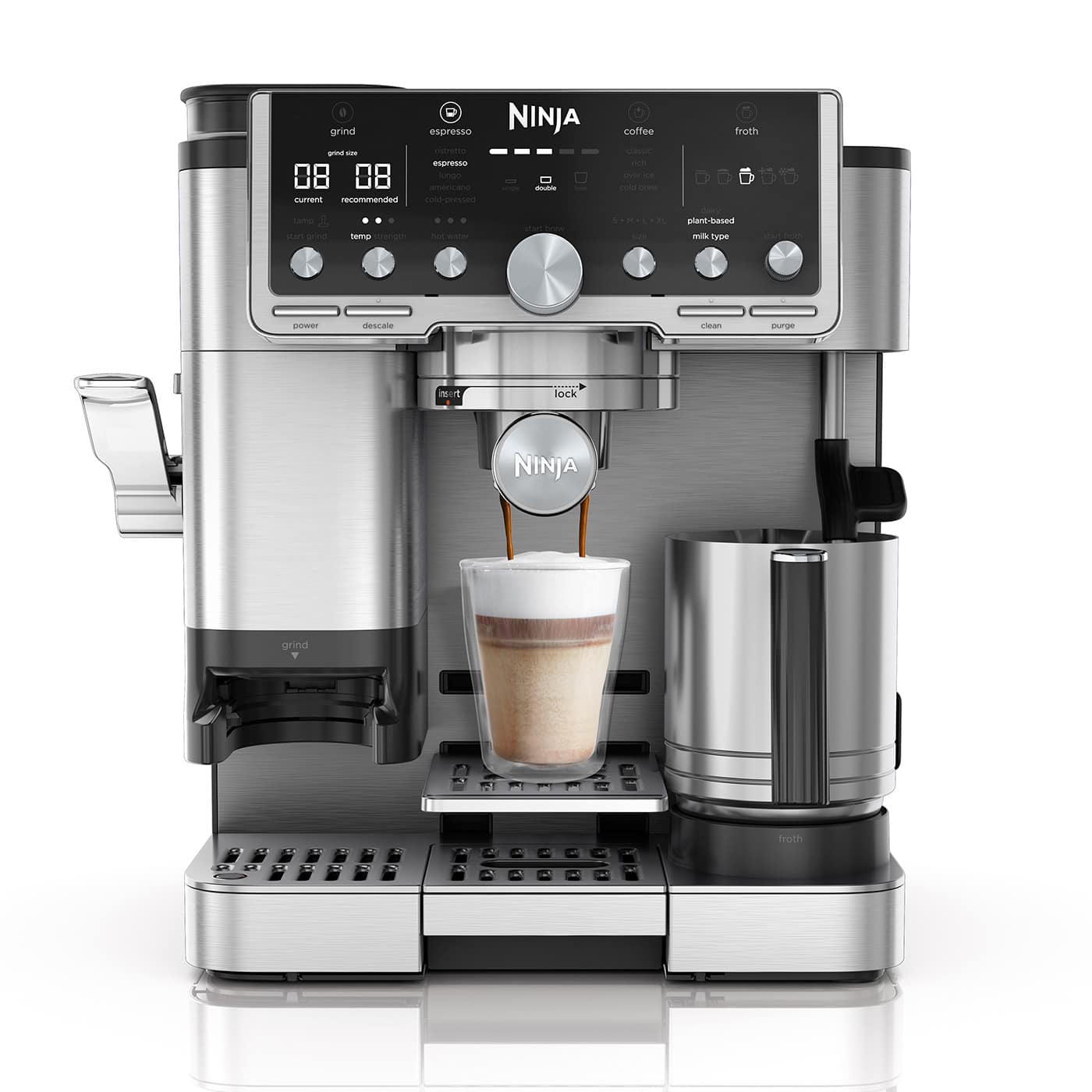 Cafetera espresso  semiautomática Ninja Luxe 3 en 1, modelo ES701EU