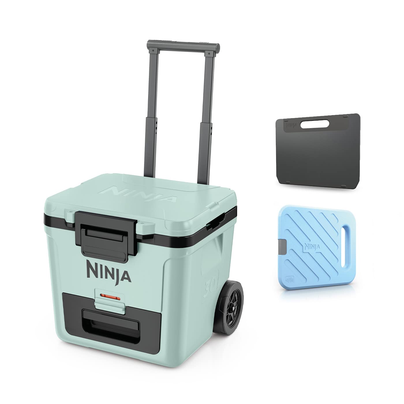 Ninja FrostVault 28L Kühlbox mit Rädern und Trockenzone - Seafoam Blue FB230EUMT Produktbild