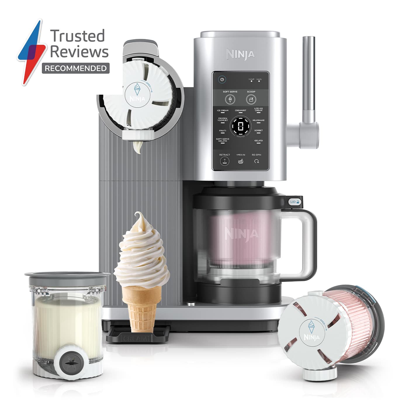Ninja Swirl by CREAMi 13-in-1 Soft Serve & Ice Cream Maker (4 Tub Bundle) product photo