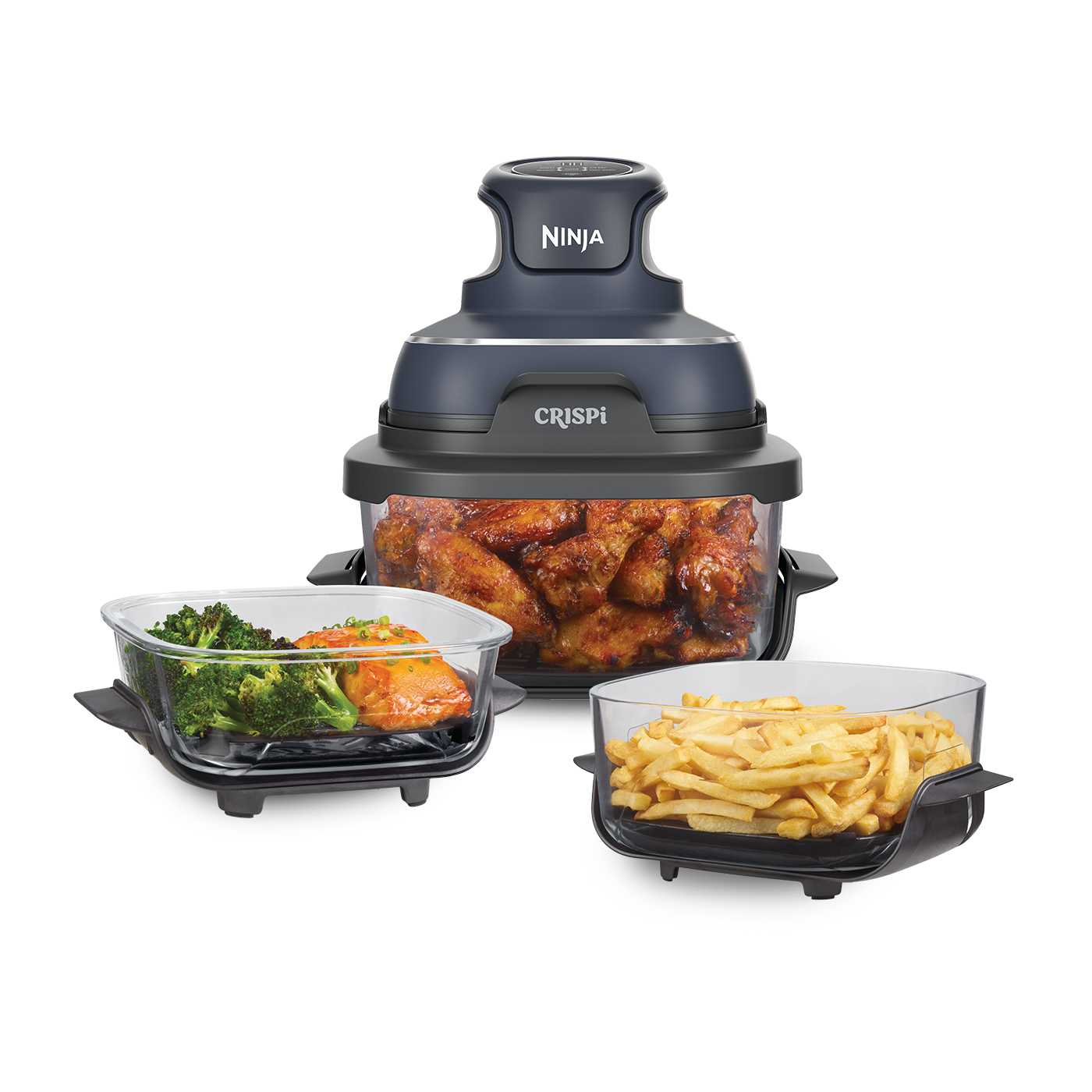 Air Fryer modulaire en verre Ninja CRISPi Cyber Space avec 3 récipients photo du produit