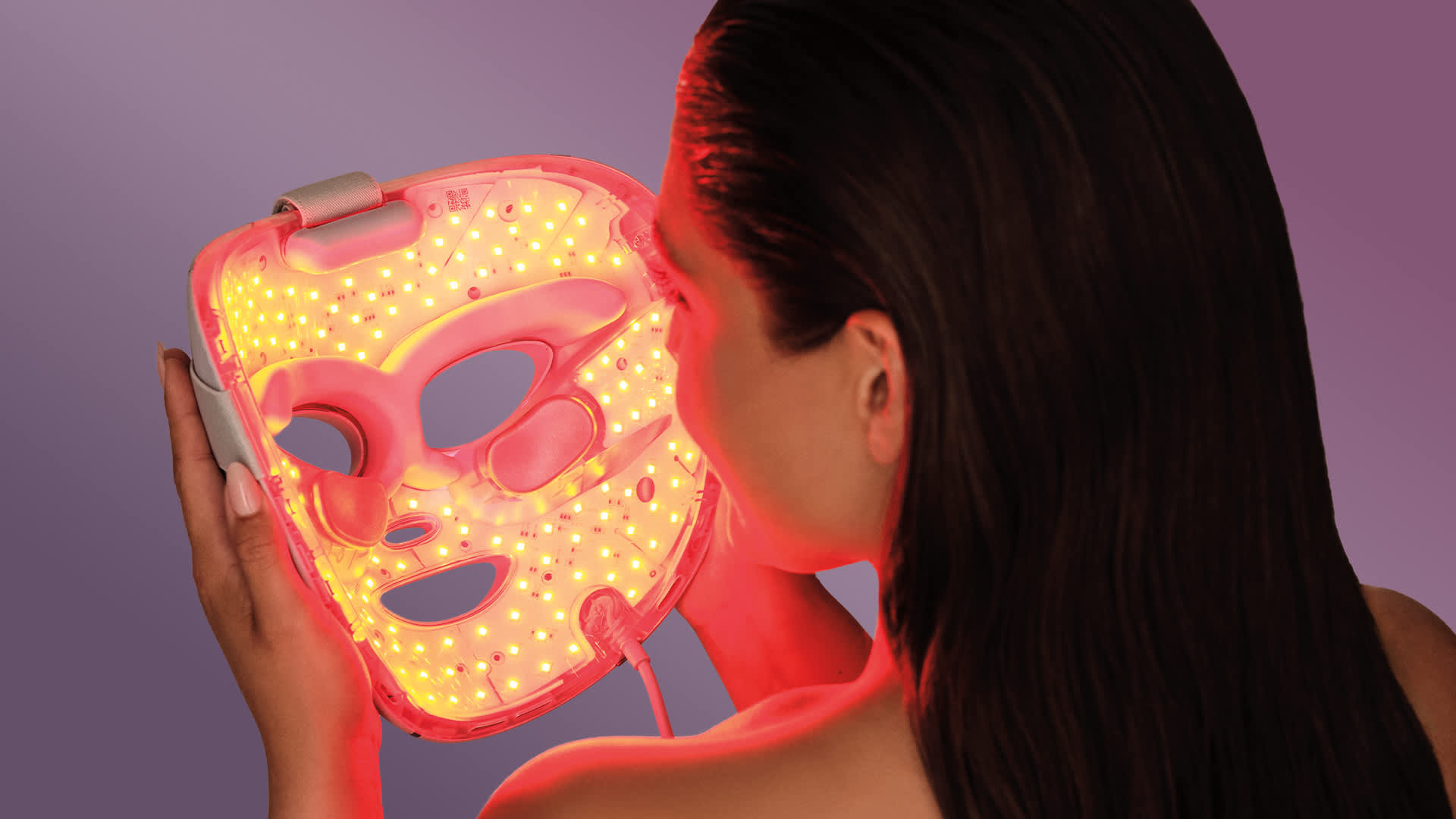 Shark CryoGlow mask on models