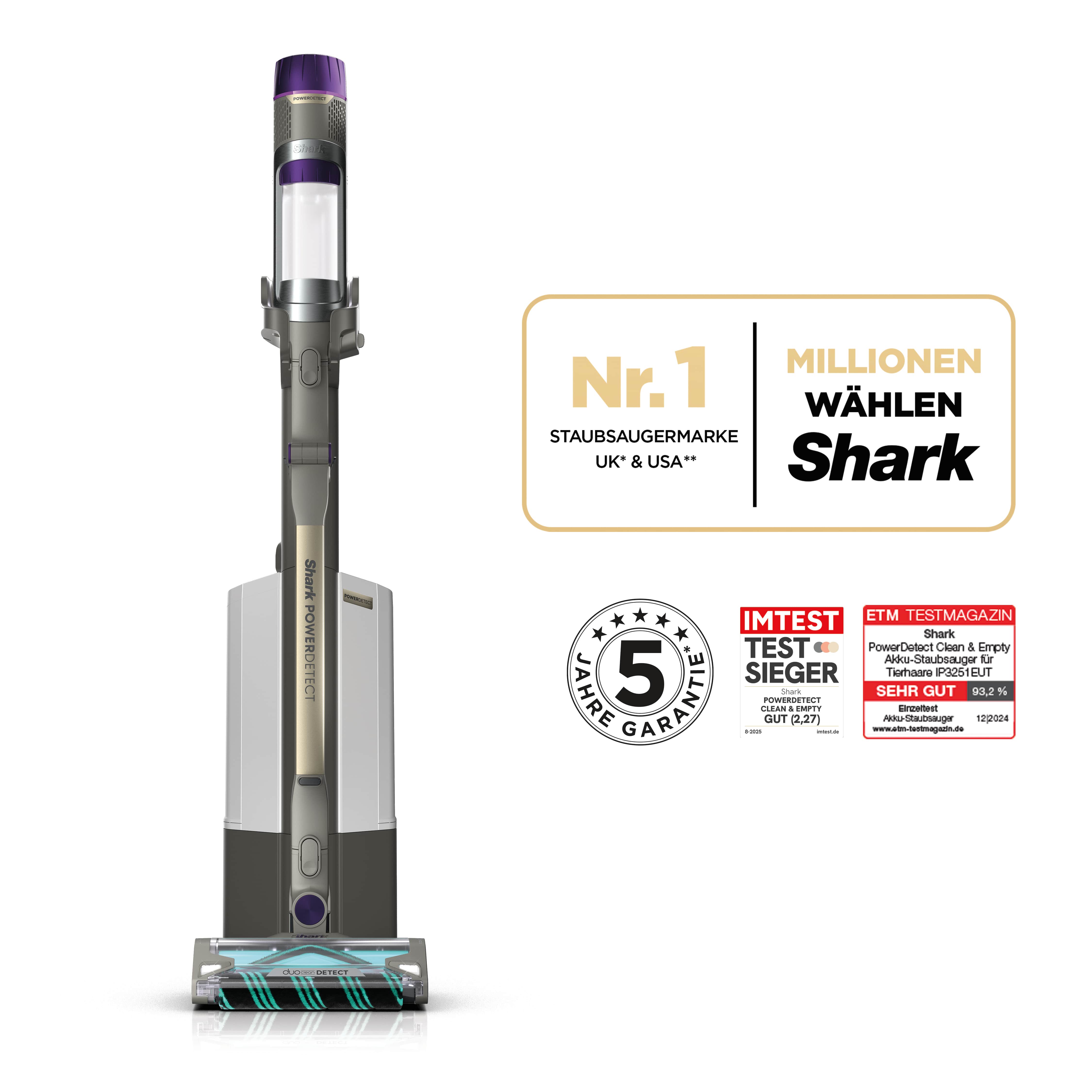 Shark PowerDetect Clean & Empty Akku-Staubsauger f&uuml;r Tierhaare IP3251EUT Produktbild