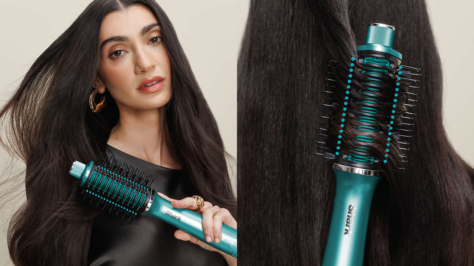 Shark HT302UKTL InUse Paige Results CloseUp Carousel 1600x900