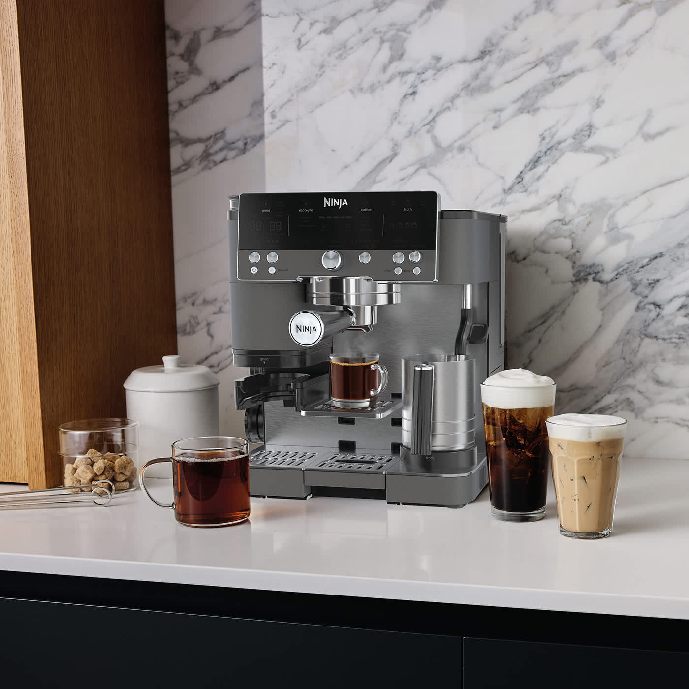 Create a range of café-quality coffee drinks at home