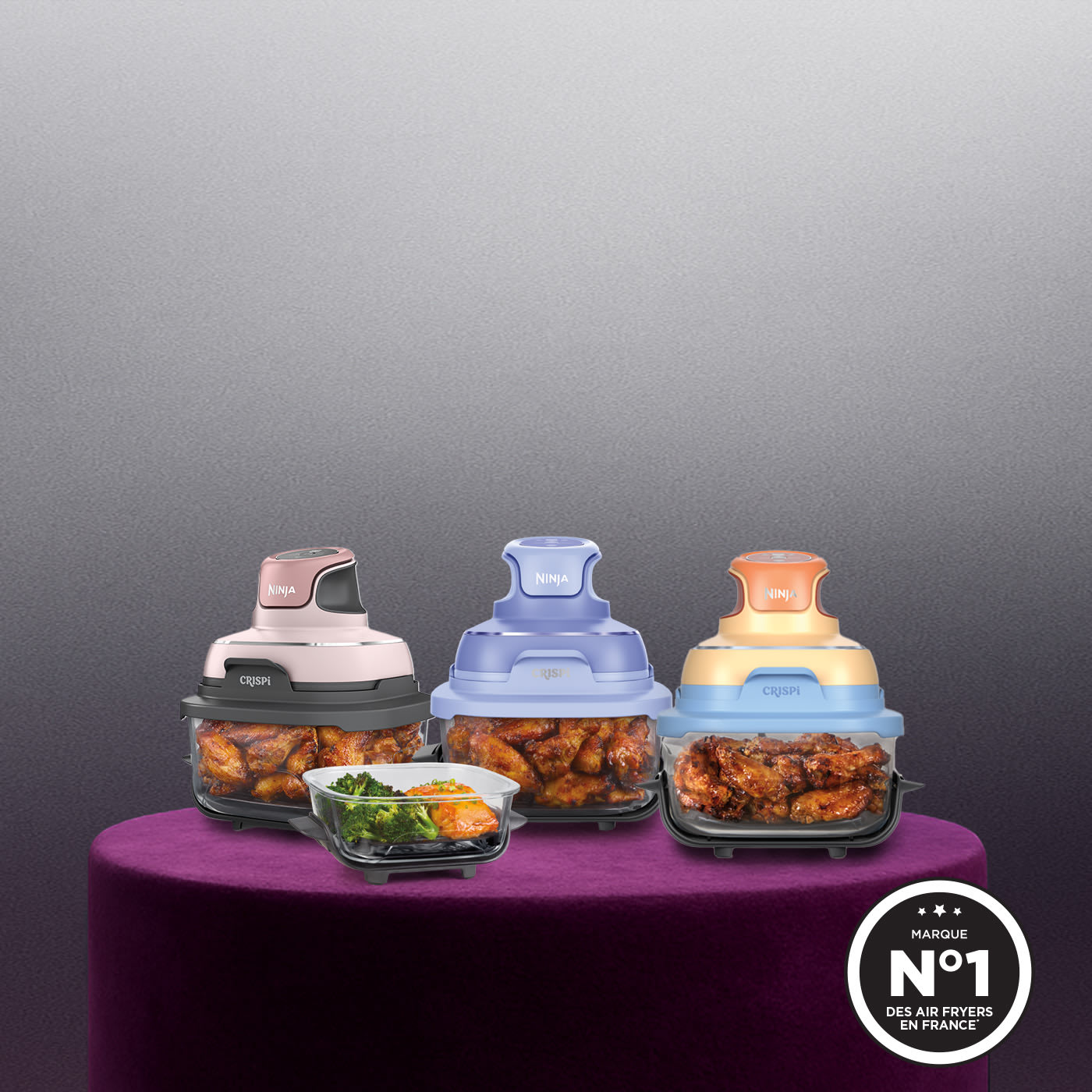 Air Fryer modulaire en verre Ninja CRISPi coloris Cyber Space