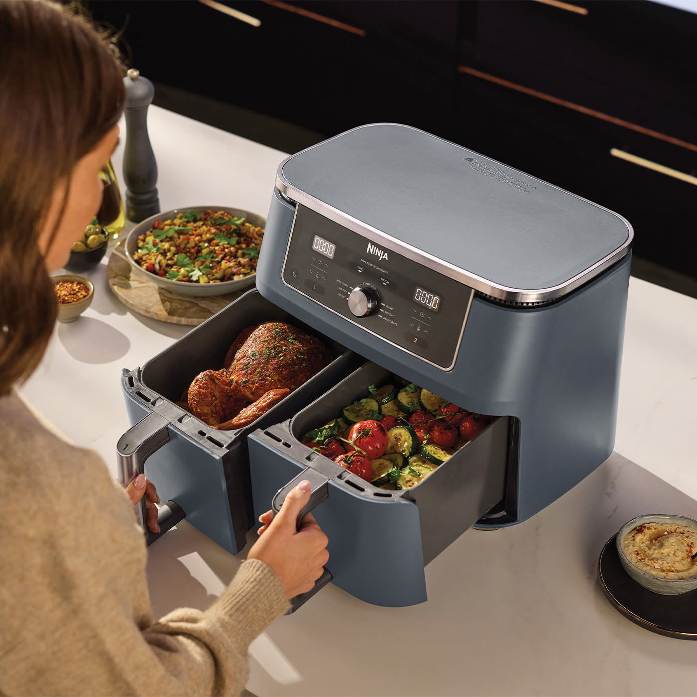 2 uafhængige tilberedningszoner 2 uafhængige tilberedningszoner