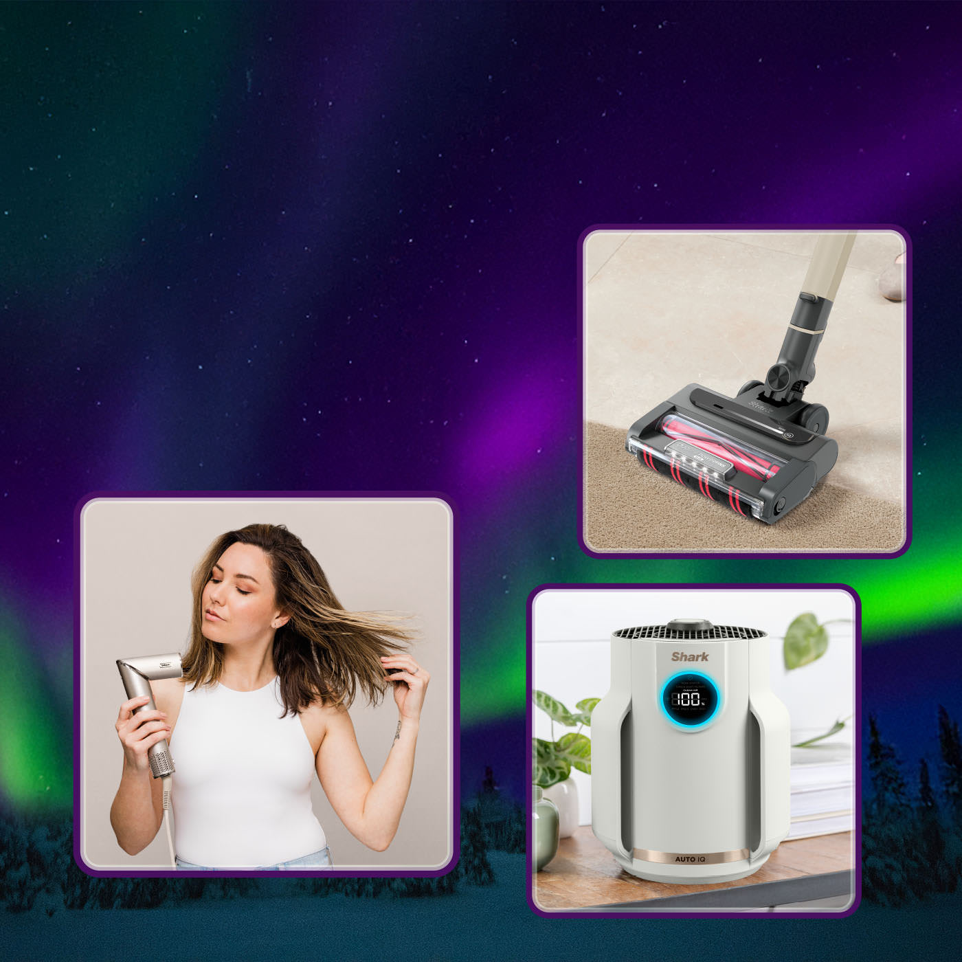 Elettrodomestici Shark per la cura dei capelli e la pulizia della casa