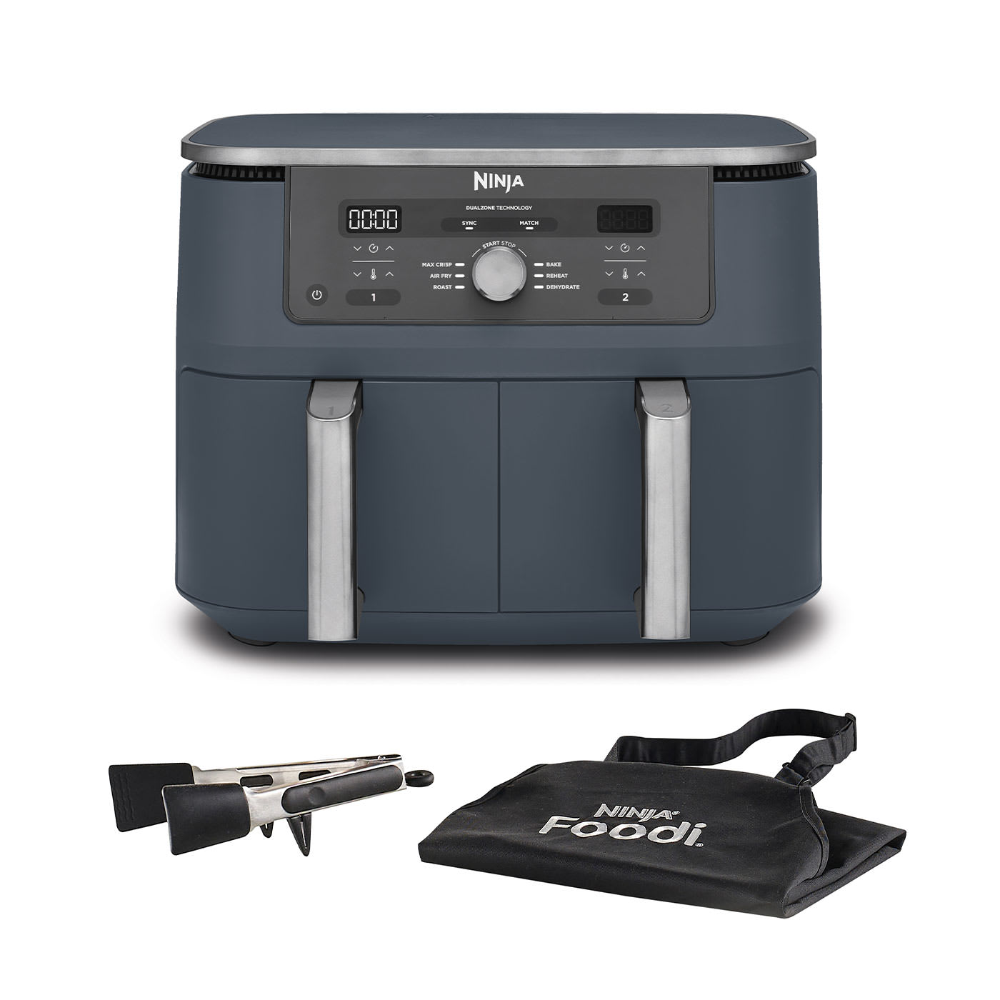 Ninja MAX 6-i-1-airfryer med dubbla zoner p&aring; 9,5 l DZ400EUCYD - Cyberrymd produktfoto