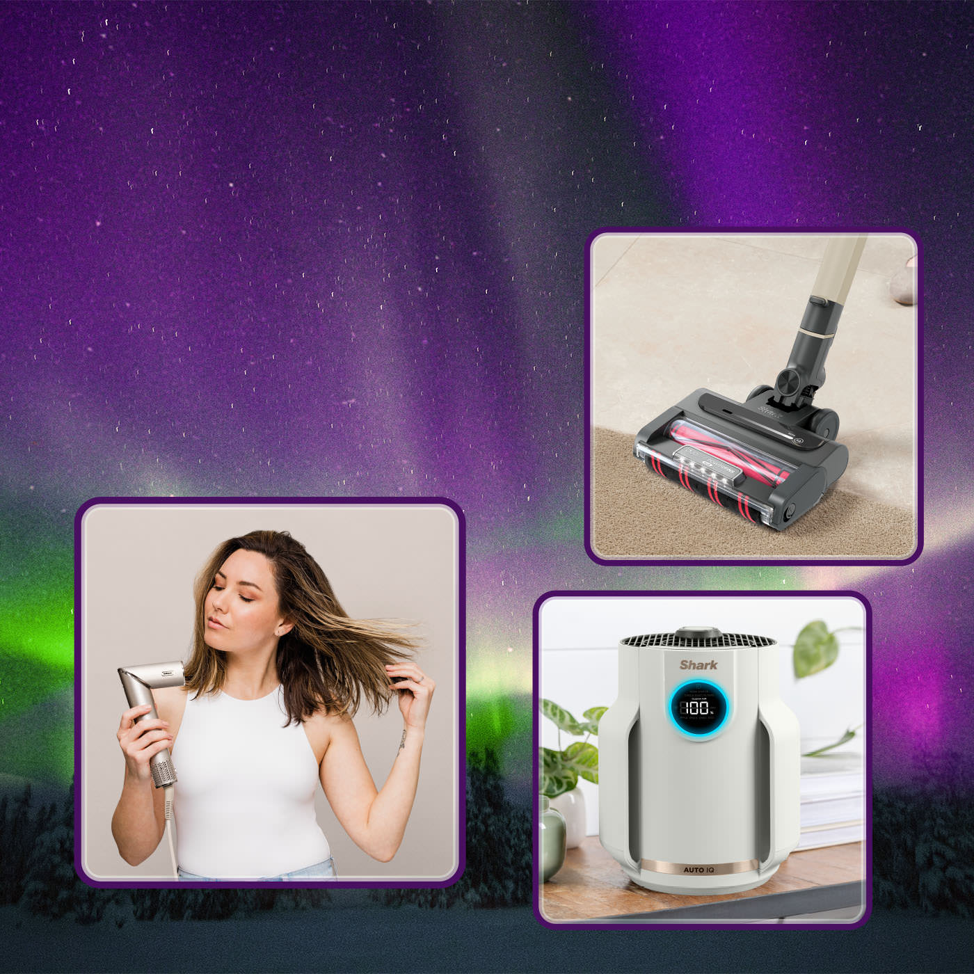 Elettrodomestici Shark per la cura dei capelli e la pulizia della casa