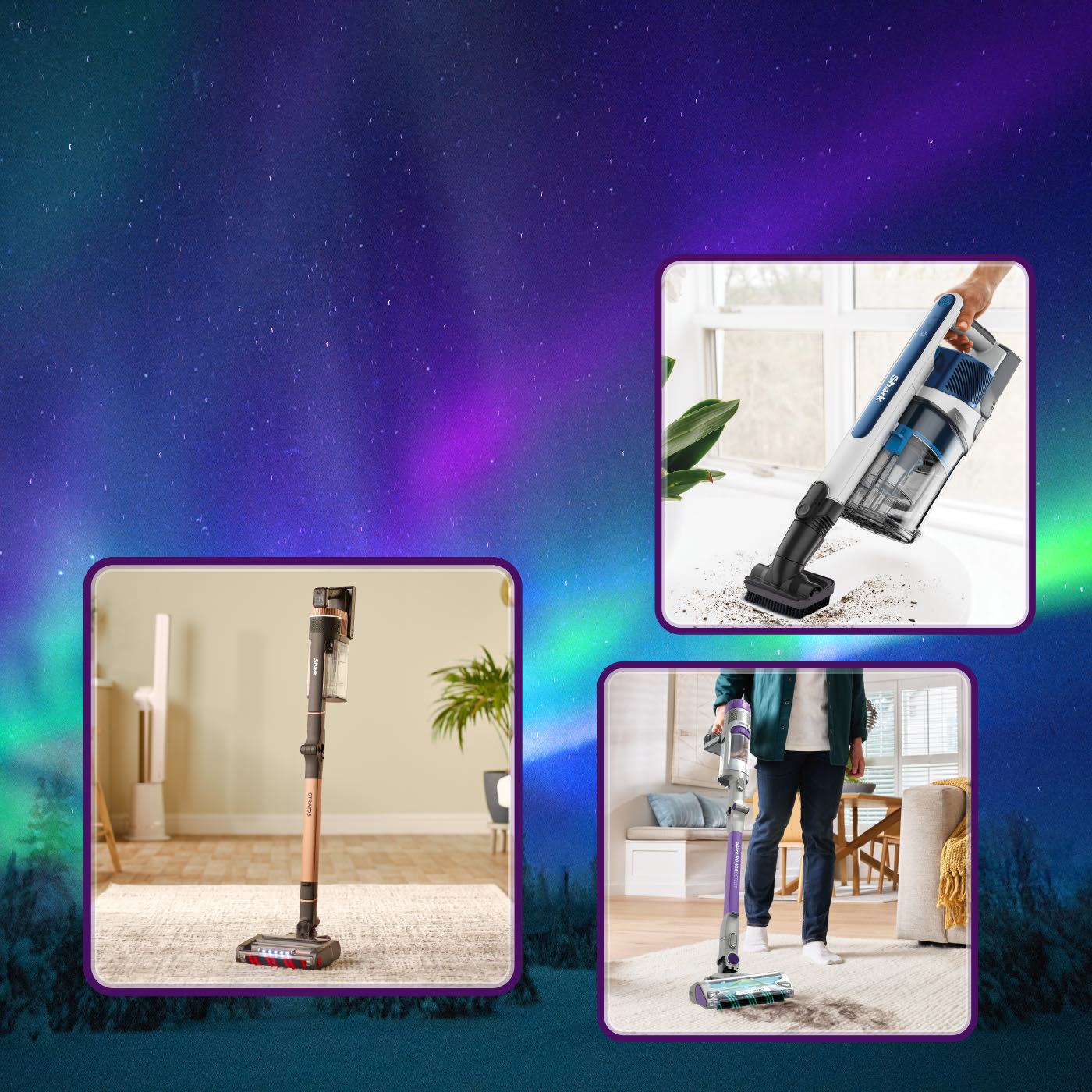 Elettrodomestici Shark per la cura dei capelli e la pulizia della casa