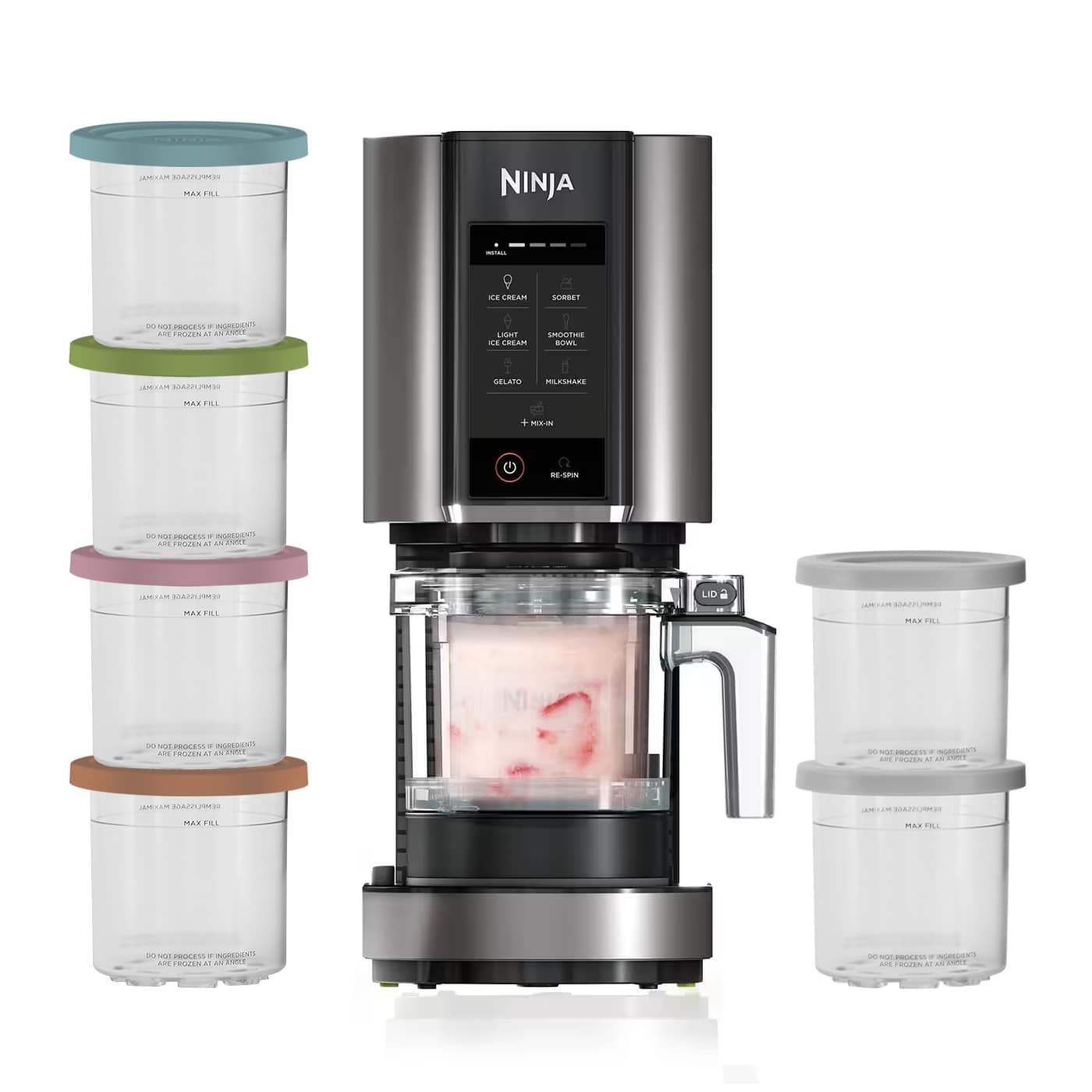 Pack Machine &agrave; glace&nbsp;Ninja&nbsp;CREAMi Deluxe 10-en-1 et 6 pots photo du produit