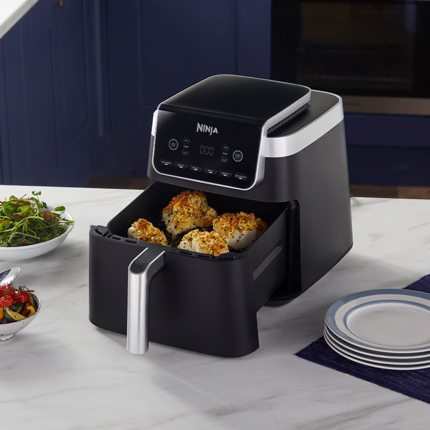 Air fryer Ninja con un cajón