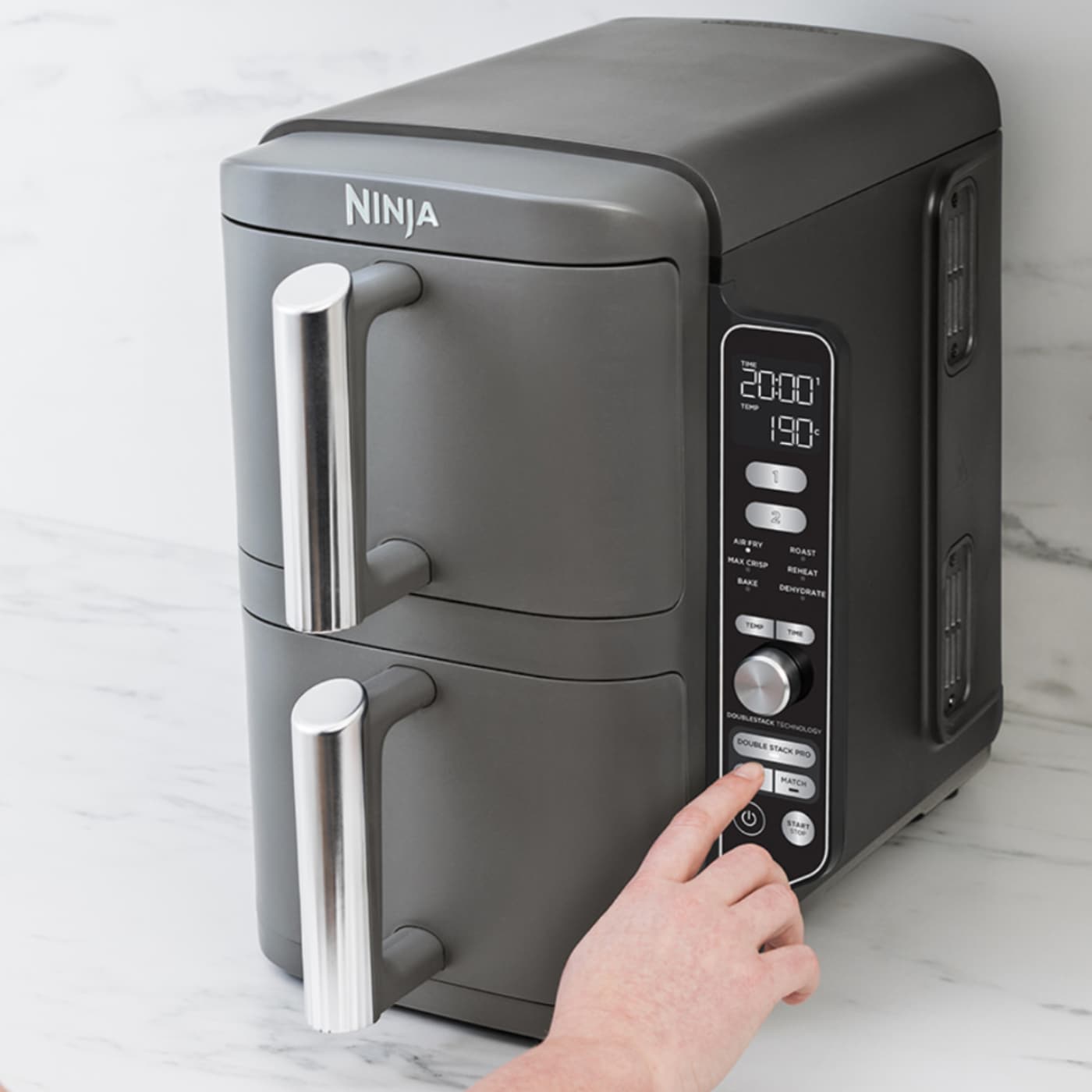 Air fryer Ninja con 2 cajones verticales