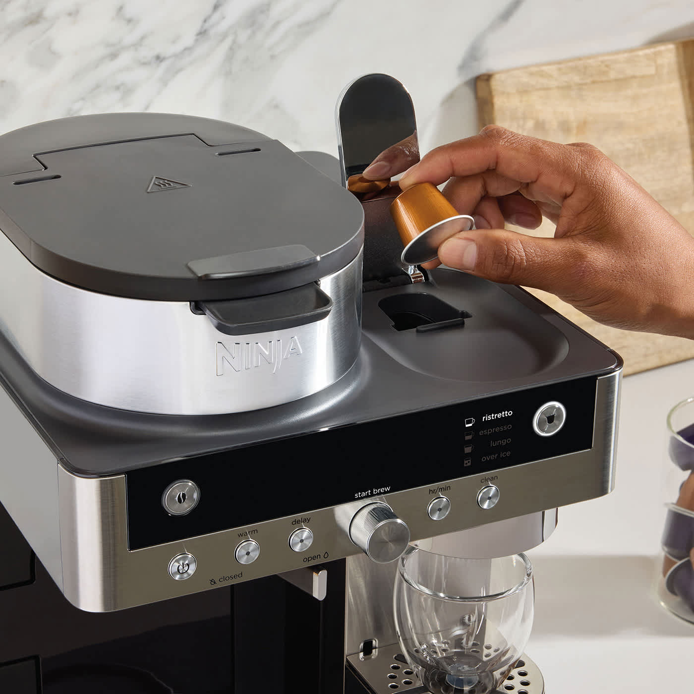 Brew your favourite Nespresso&reg; Original capsules* in 4 espresso styles