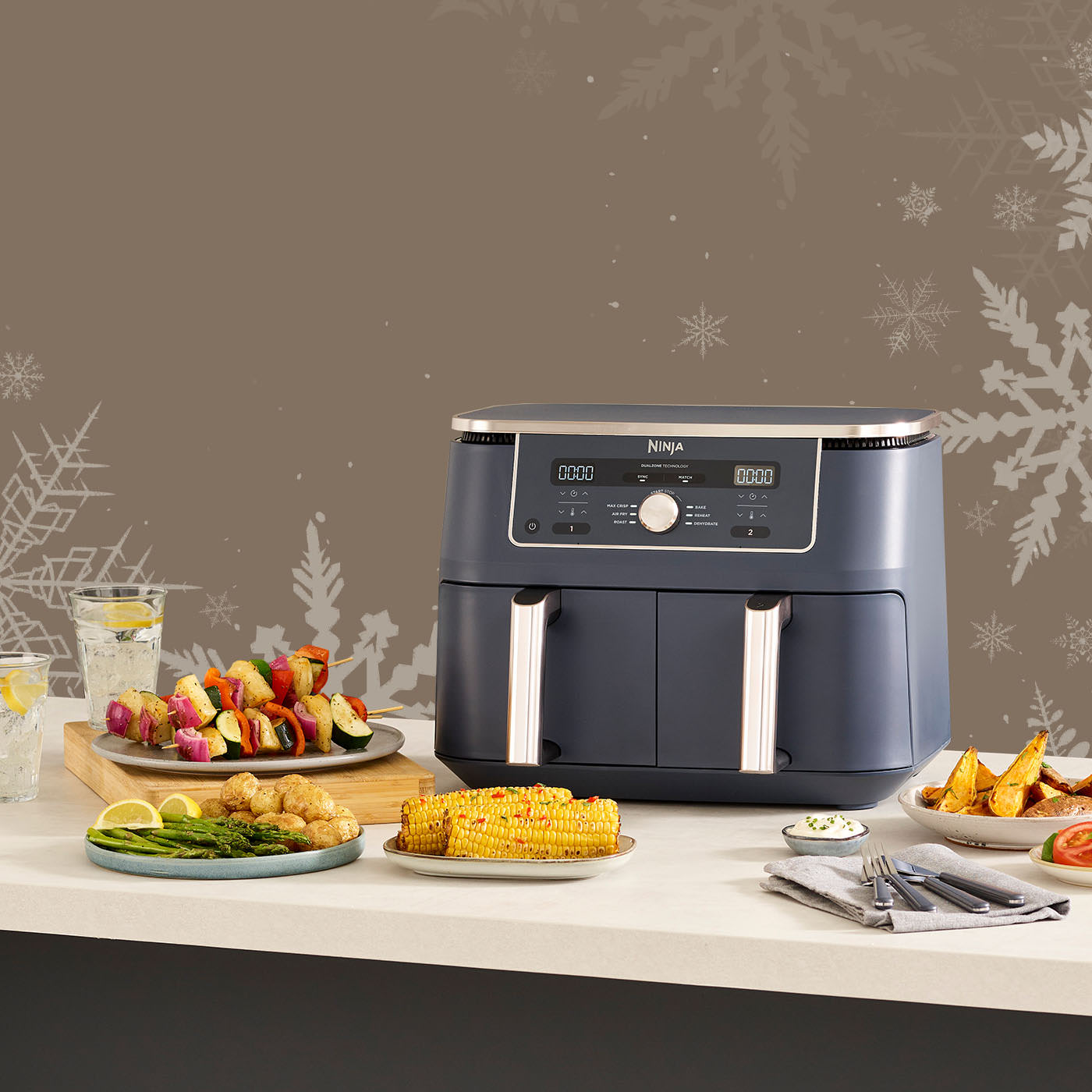 Air Fryer modulaire en verre Ninja CRISPi coloris Cyber Space