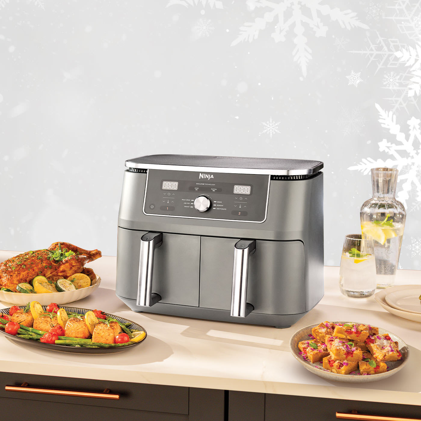 Air Fryer modulaire en verre Ninja CRISPi coloris Cyber Space