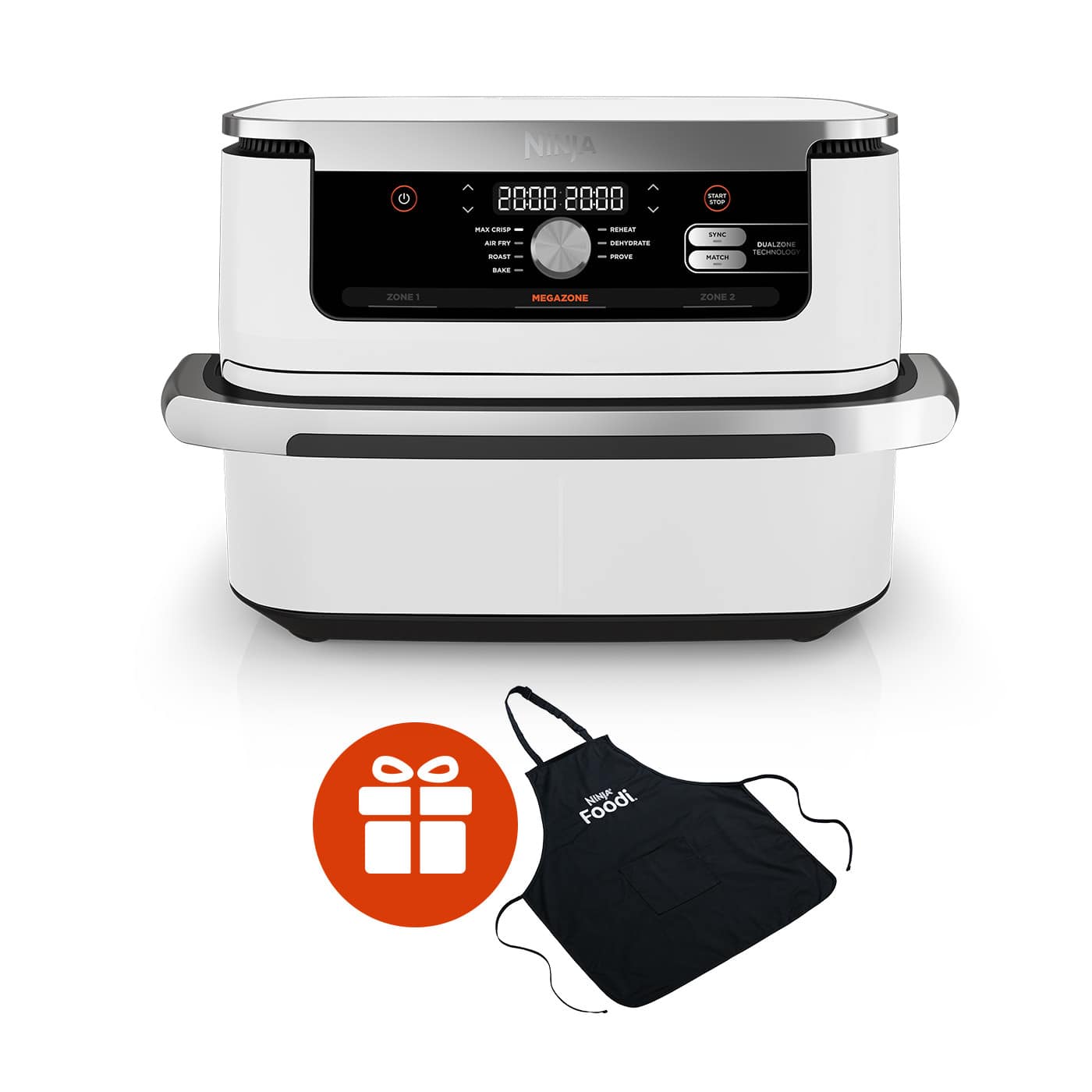 Friggitrice ad aria&nbsp;Ninja FlexDrawer da 10,4 L&nbsp;bianca AF500EUWH product photo