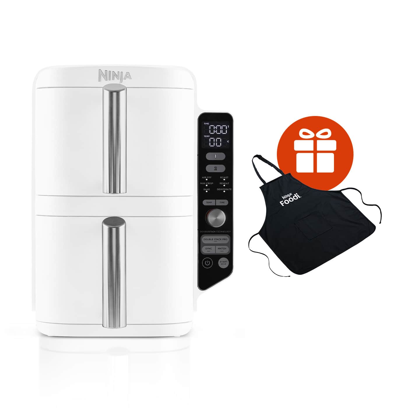 Friggitrice ad aria Ninja Double Stack XL da 9,5 L bianca SL400EUWH product photo