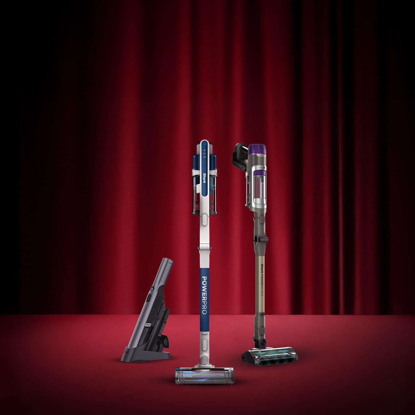 Imagen de tres aspiradoras shark