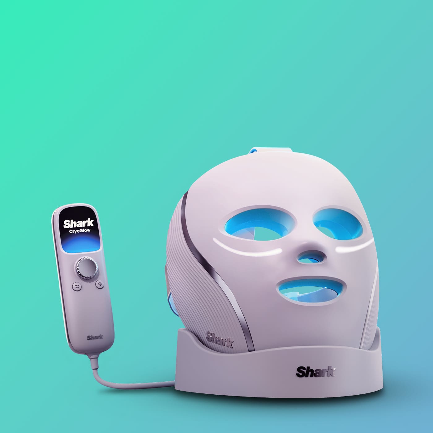 Shark Frühjahrsputz Produkte: Shark CryoGlow Led-Maske mit Ladestation