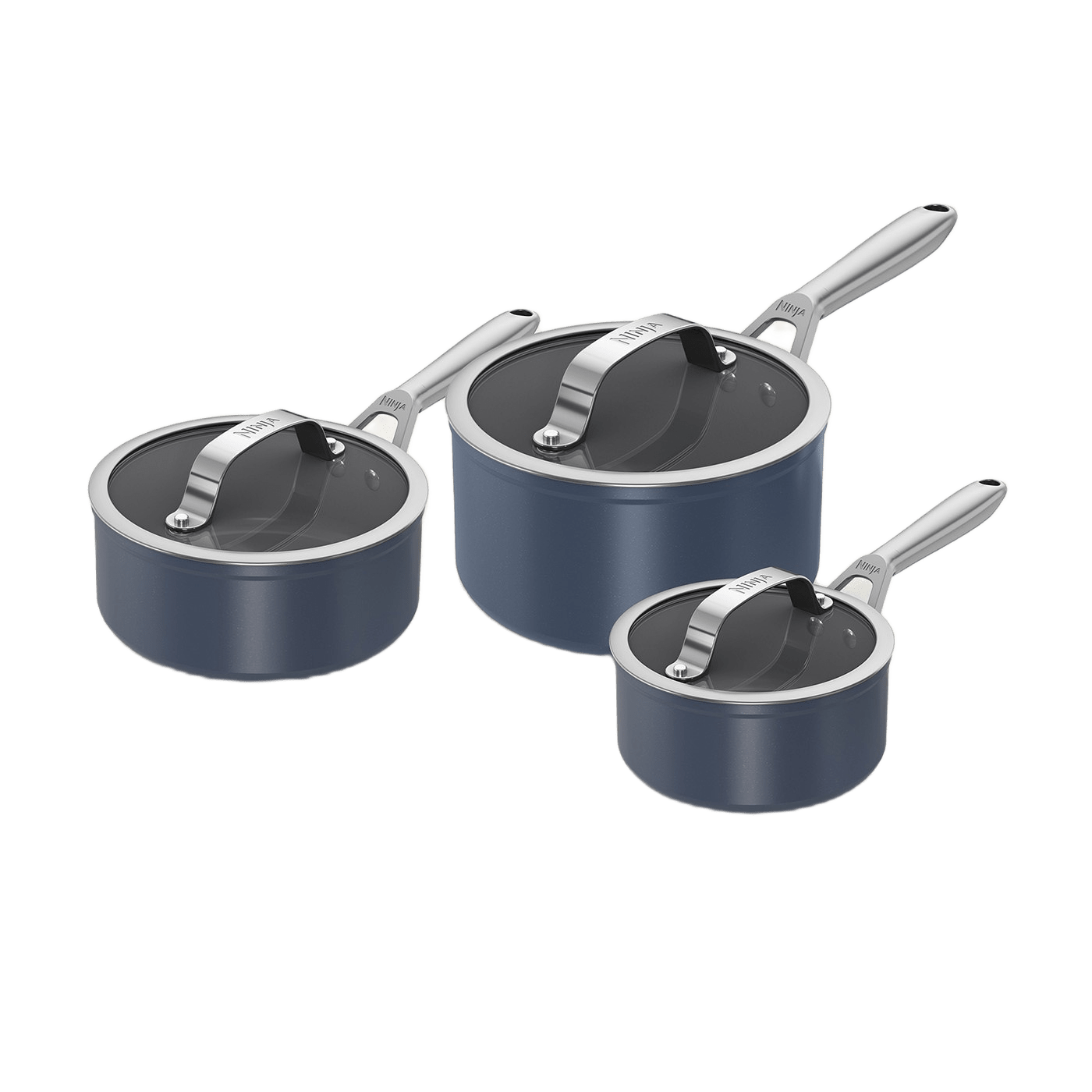 ZEROSTICK Ceramic Pro - 3pc Sauce pan set - Midnight Blue ZEROSTICK Ceramic Pro - 3pc Sauce pan set - Midnight Blue