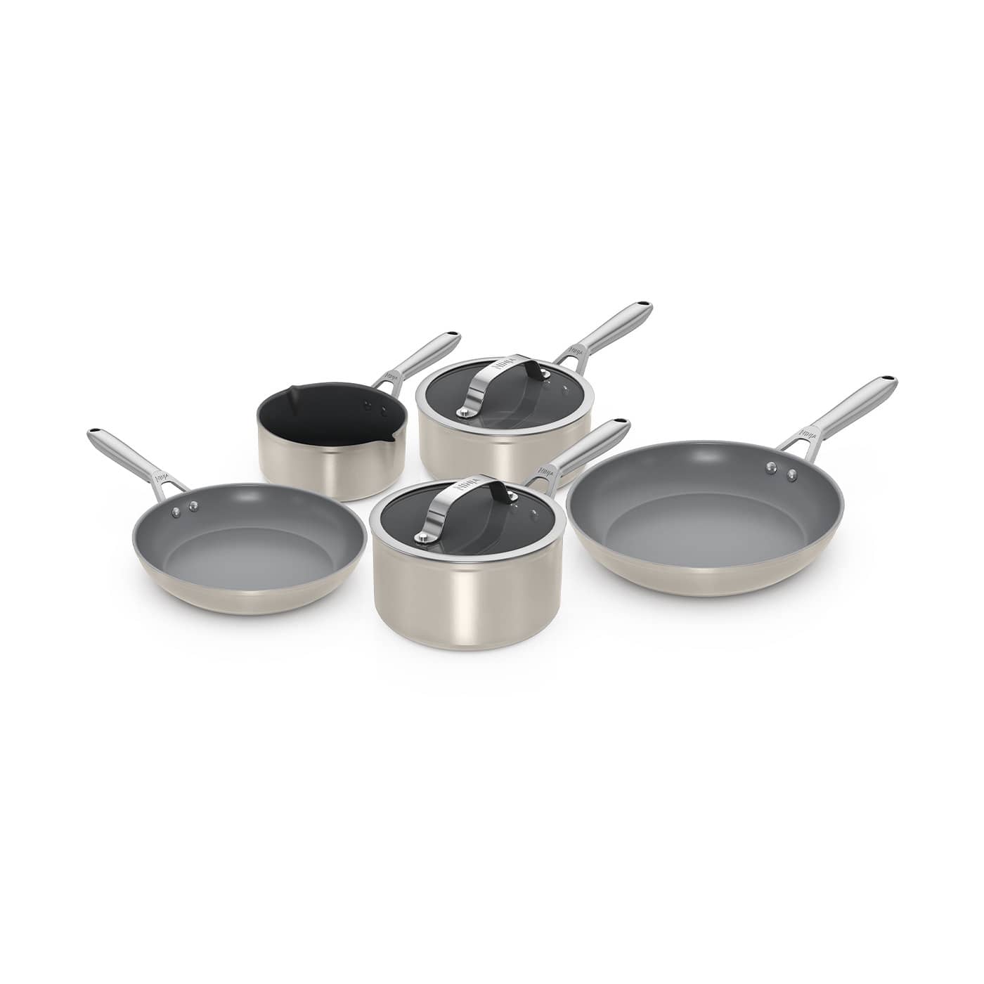 Ninja Ceramic Pro 5-Piece Pan Set - Stone