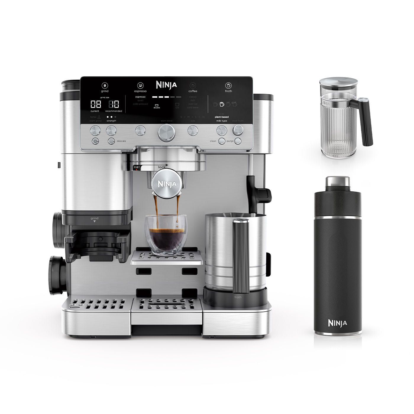 Macchina da caffè Ninja Luxe Café Premier 3-in-1 con caraffa e borraccia ES601EUBDW