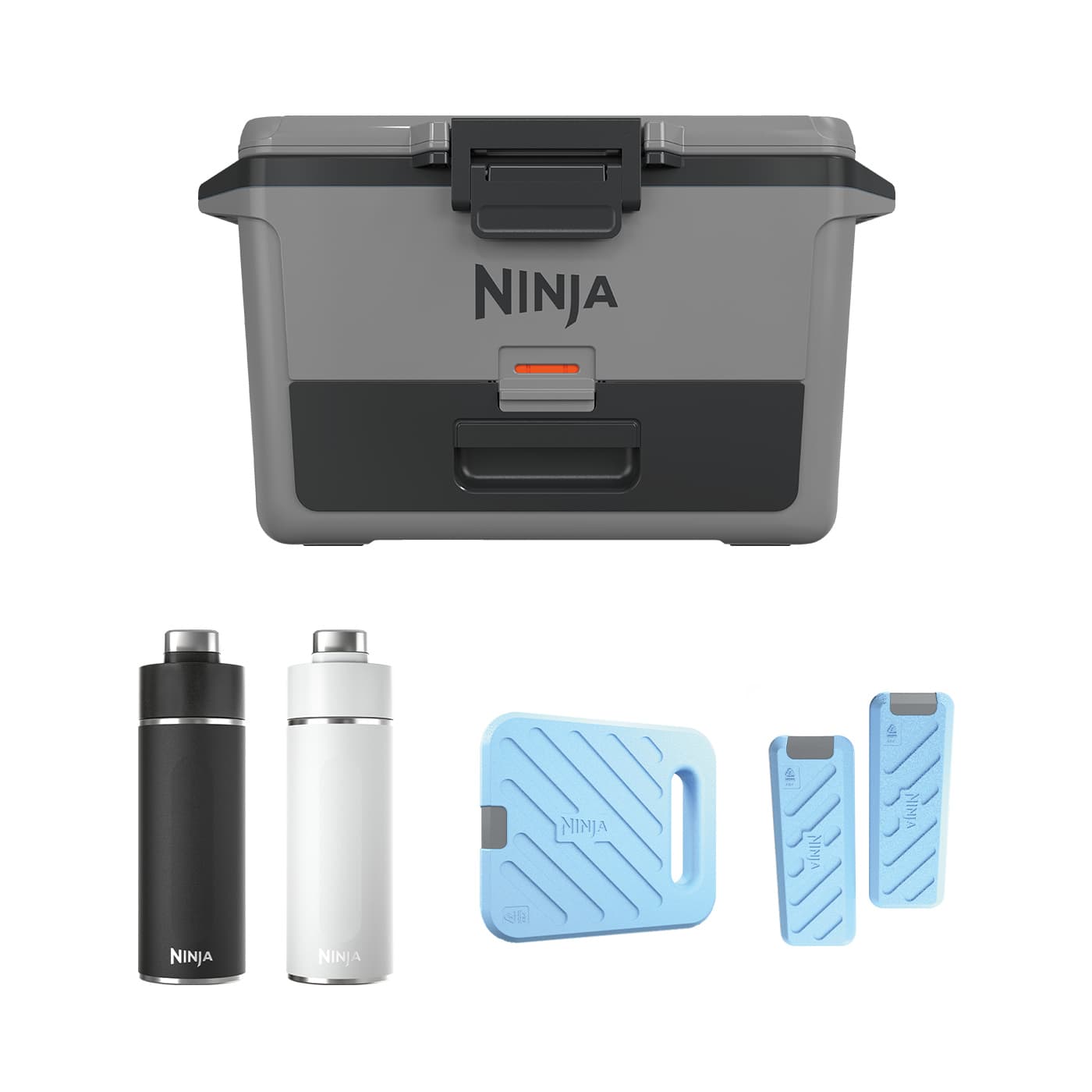 Ninja FrostVault 50QT/47L Cooler Ice Pack & Thirsti Bottle Bundle