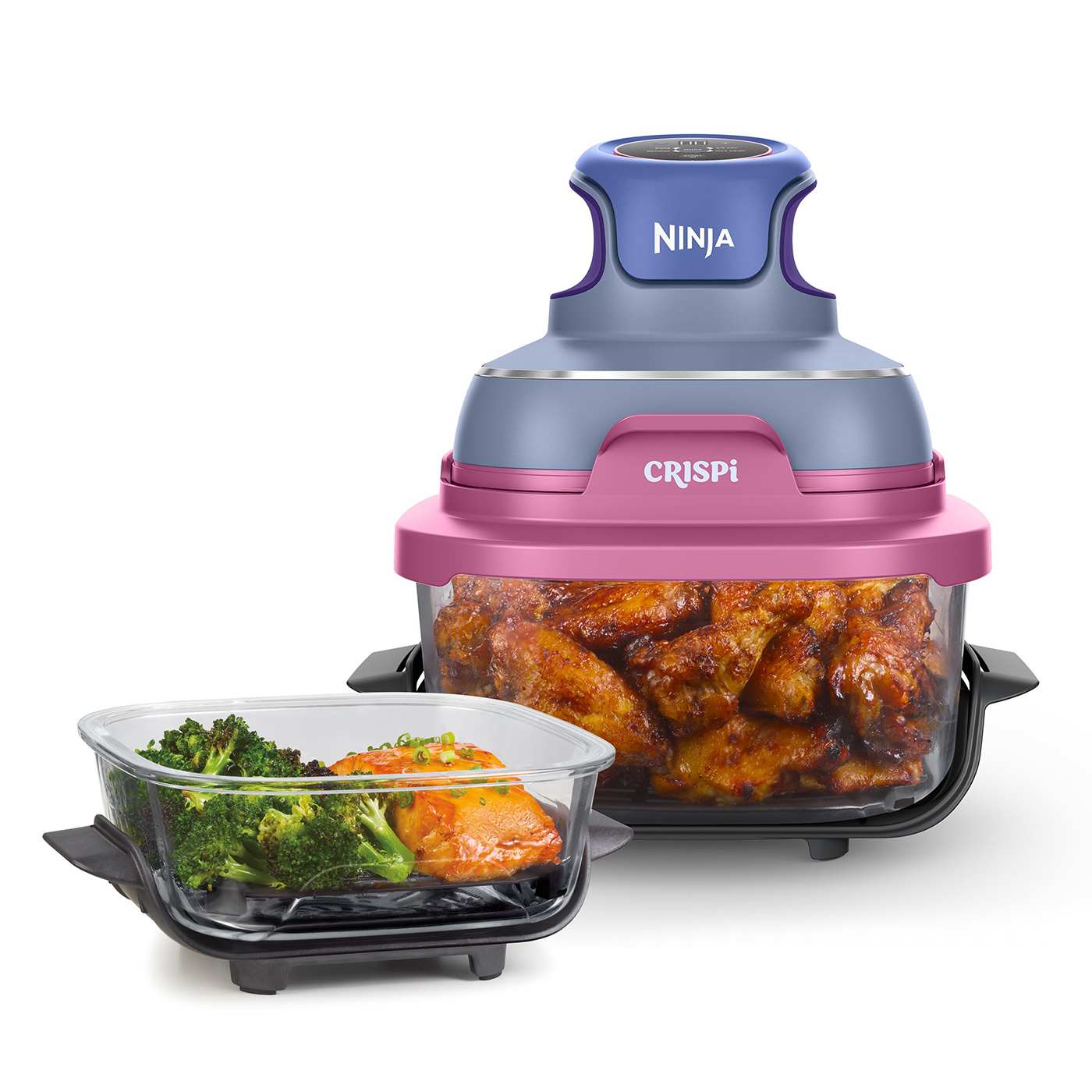 Ninja CRISPi 4-in-1 Glas-Heißluftfritteuse Violett/Pink - FN101EUPRMV