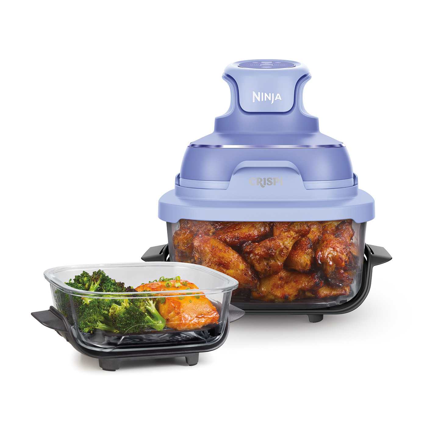 Ninja CRISPi 4-in-1 Portable Glass Air Fryer - Frosted Lilac FN101UKPR Ninja CRISPi 4-in-1 Portable Glass Air Fryer - Frosted Lilac FN101UKPR