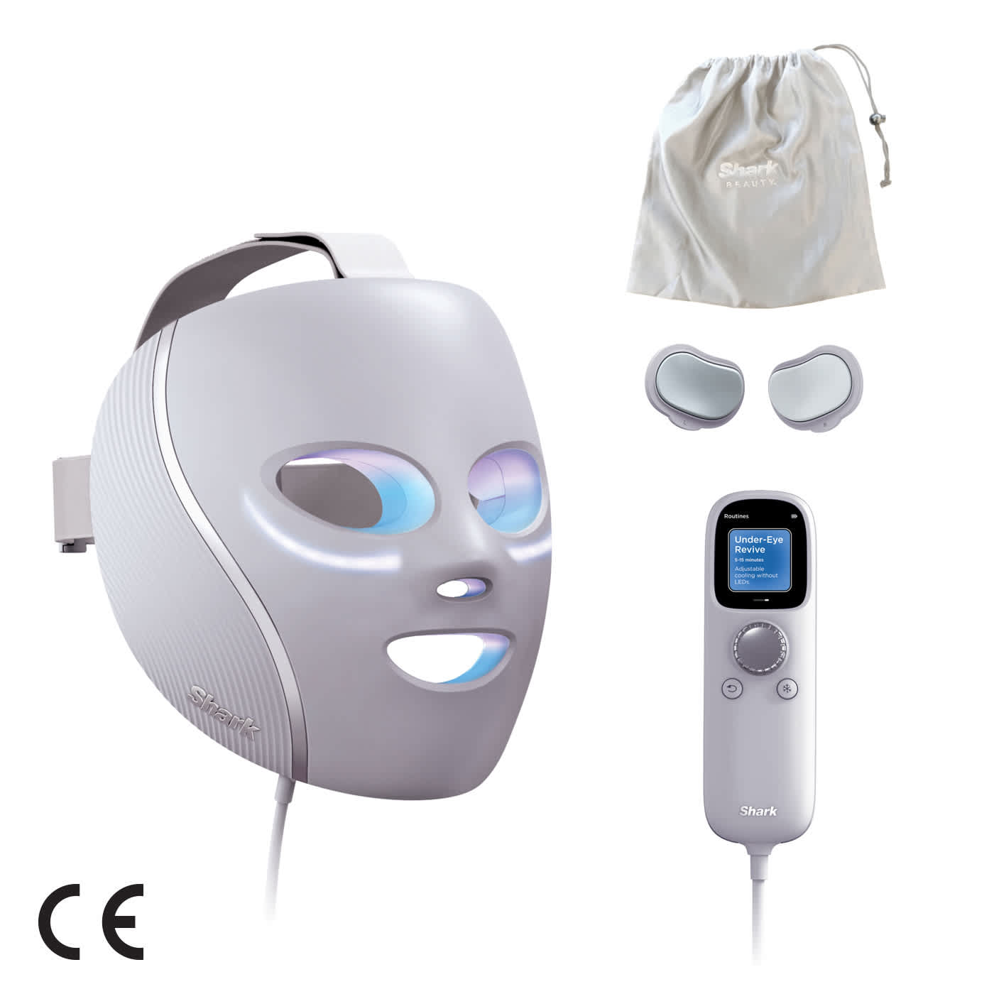 Shark CryoGlow LED-Maske + Kühlung der Augenpartie – Lila FW312EUPL