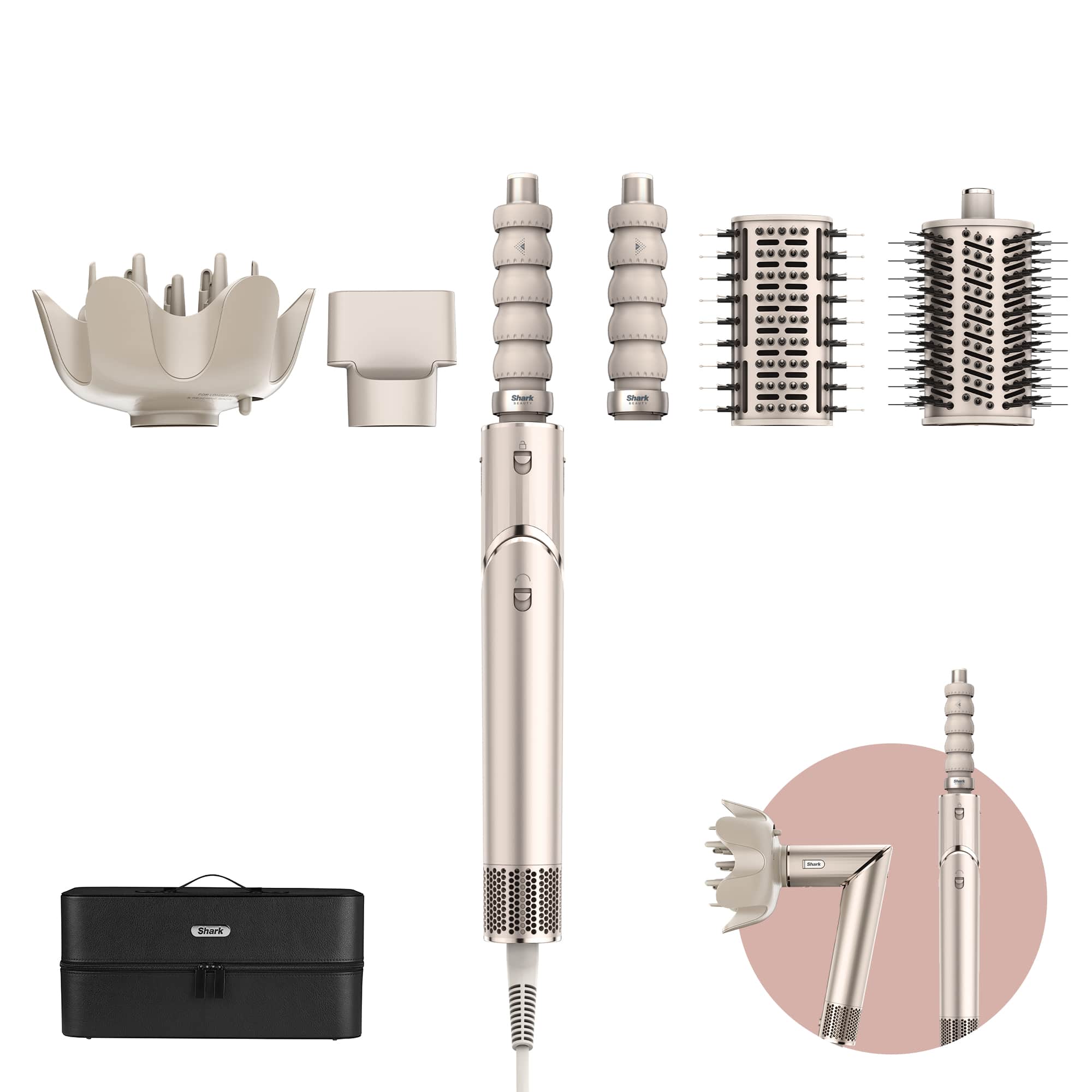 Styler e Asciugacapelli Shark FlexStyle Set 5-in-1 Champagne HD446SLEU