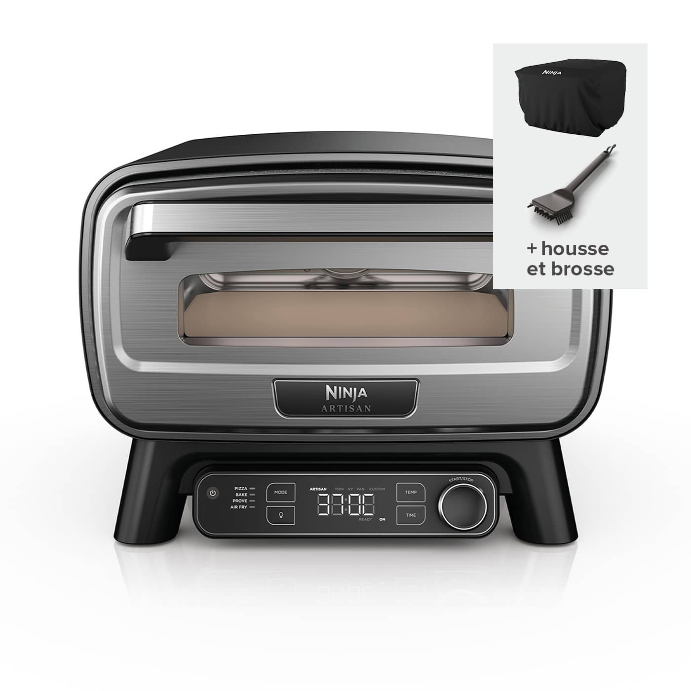 Four à pizza électrique d’extérieur avec fonction Air Fryer Ninja Artisan avec housse et brosse