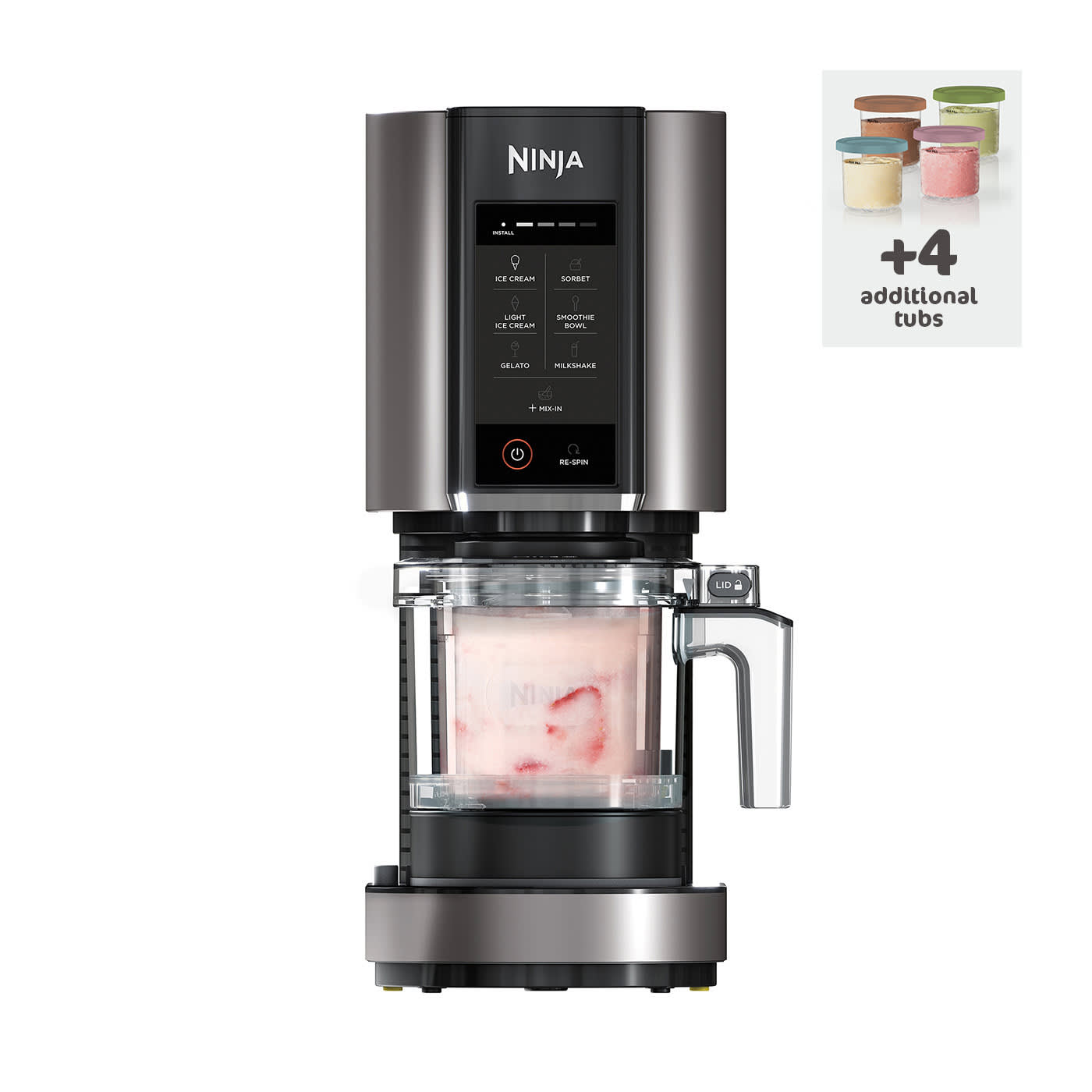 Ninja CREAMi Ice Cream & Frozen Dessert Maker (7 Tub Multi-Coloured Lid Bundle) Ninja CREAMi Ice Cream & Frozen Dessert Maker (7 Tub Multi-Coloured Lid Bundle)
