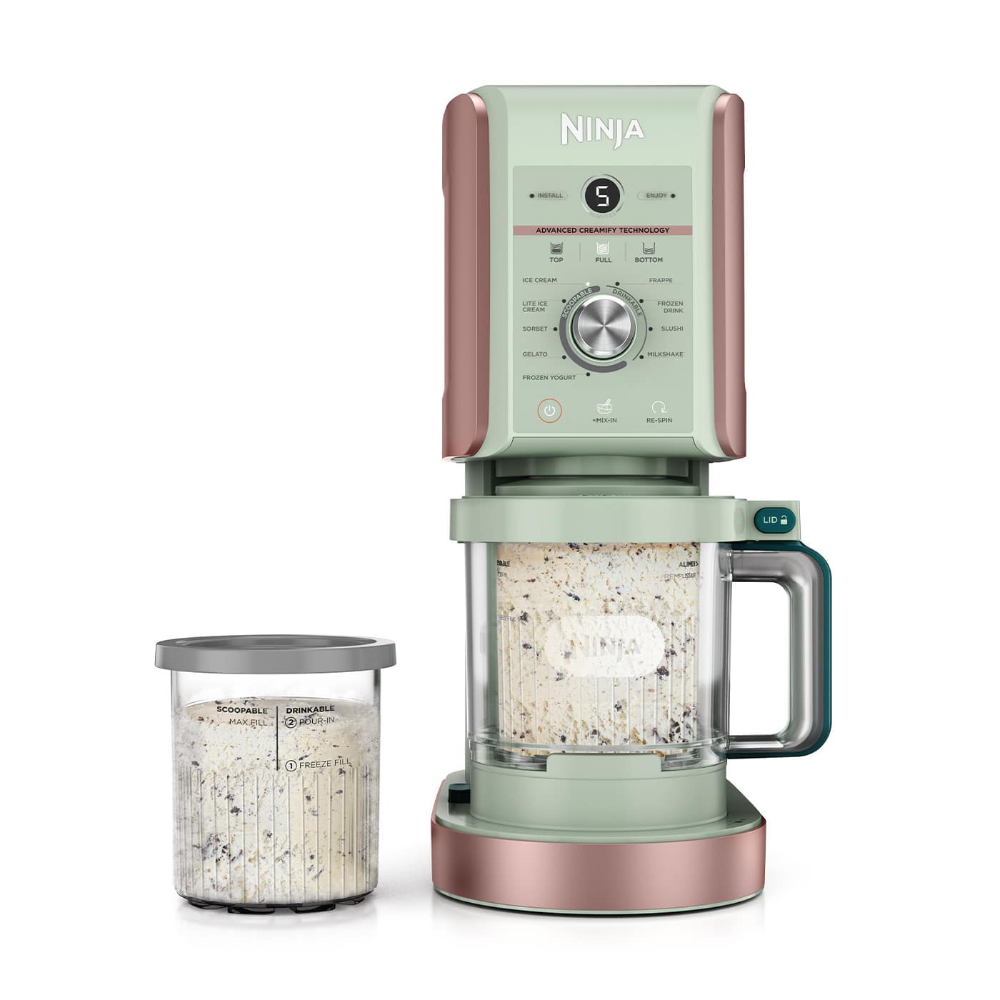 Ninja CREAMi Deluxe 10-in-1 Ice Cream & Frozen Drink Machine NC501UKMTPK