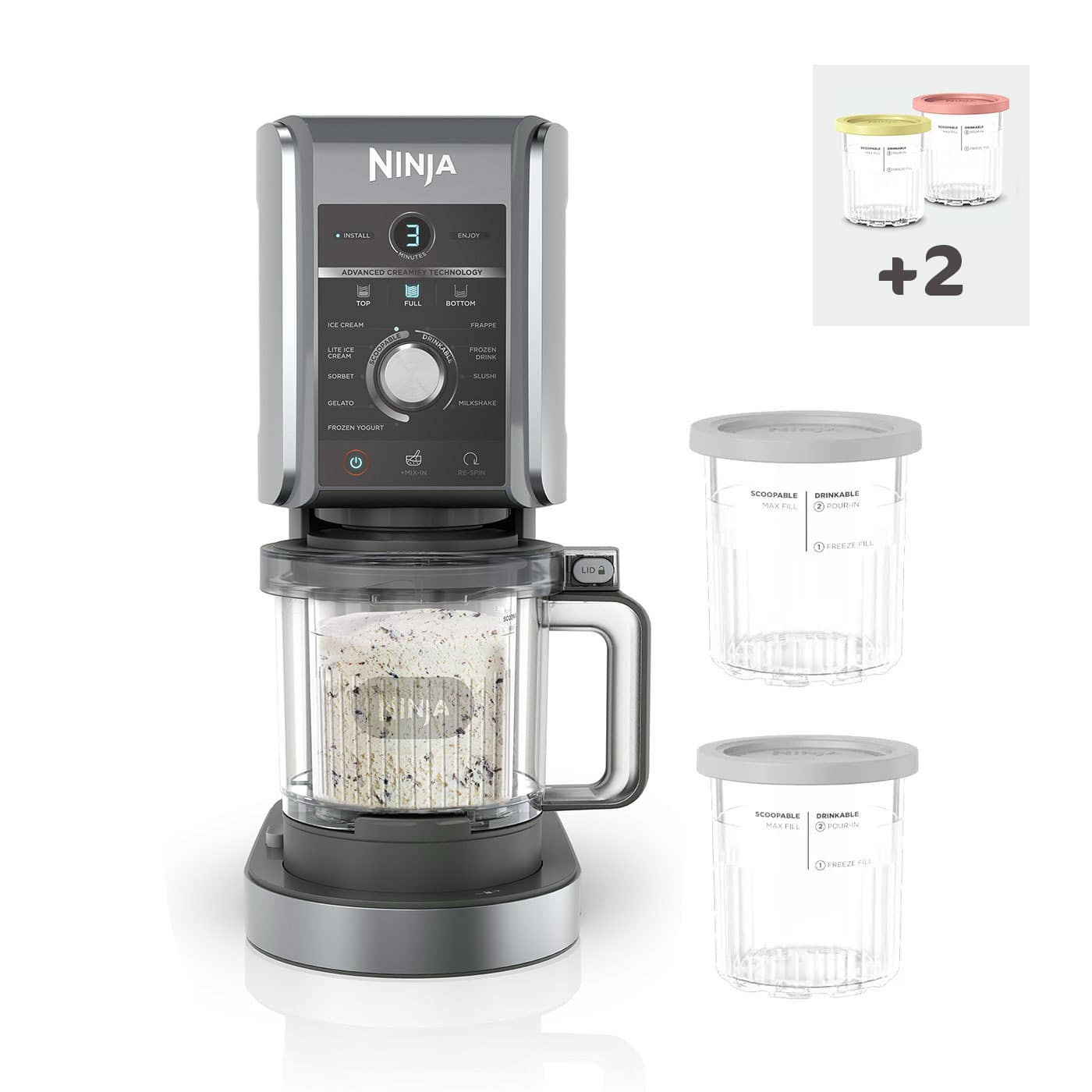 Gelatiera Ninja Creami DELUXE (Set con 4 vasetti) NC502EUB