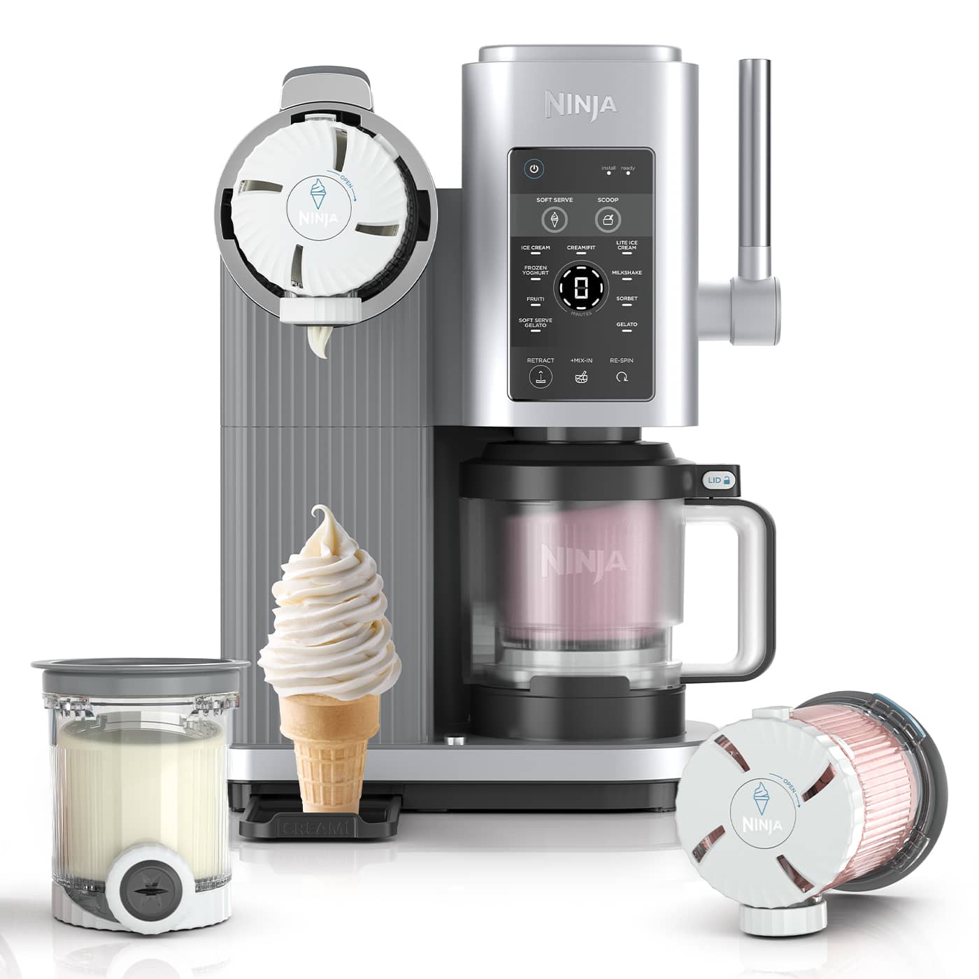 Ninja Swirl by CREAMi 13-in-1 Soft Serve & Ice Cream Maker (4 Tub Bundle)
