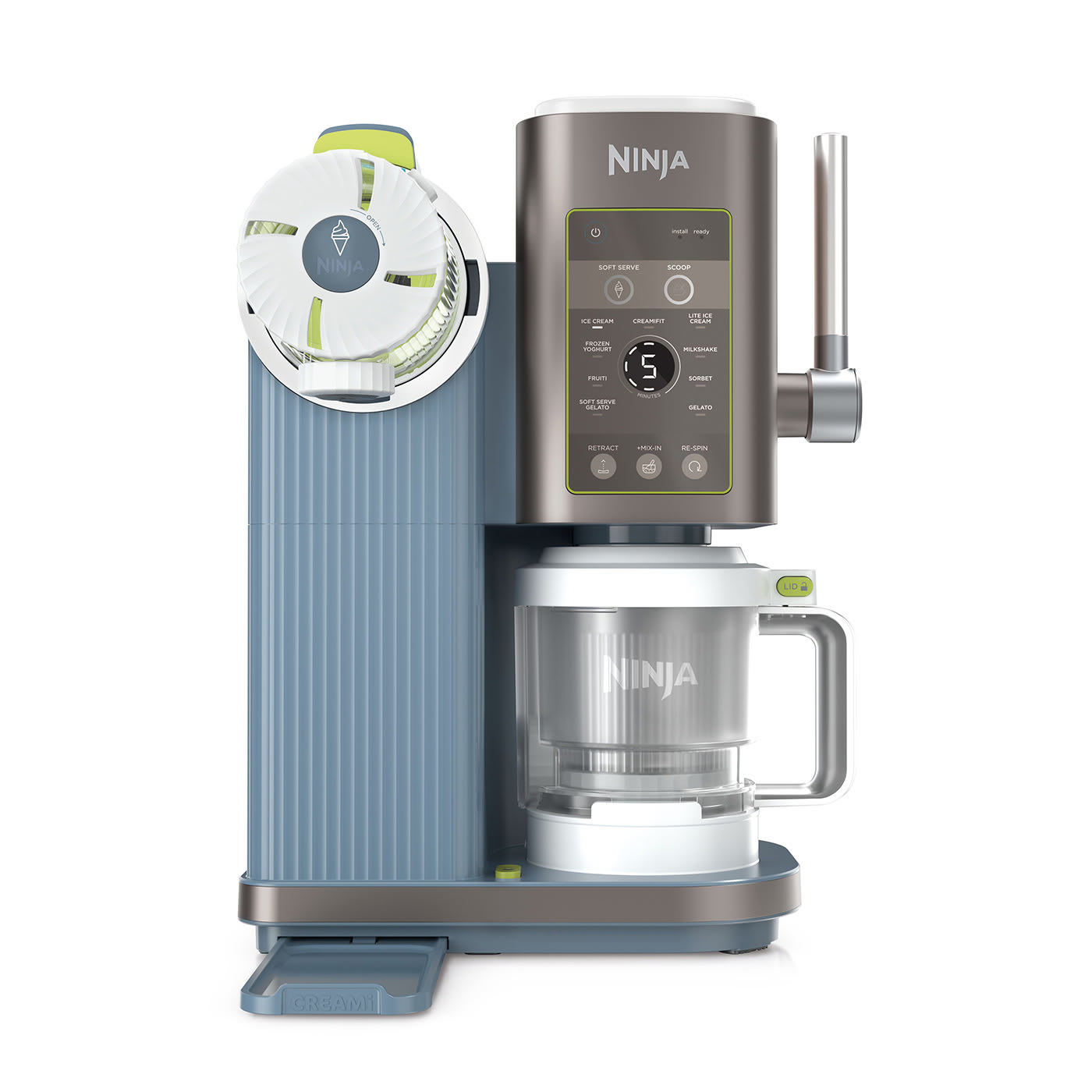 Ninja® CREAMi® Scoop & Swirl 13-in-1 Softeis & Eismaschine - Blau/Grau NC701EUND