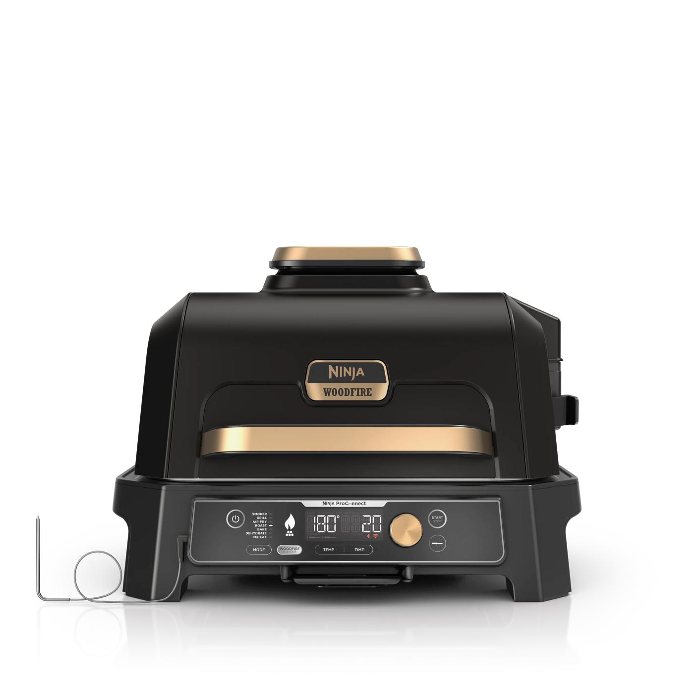 Ninja Woodfire Pro Connect XL Elektrischer Outdoor Grill & Smoker OG901EUBK1 - Schwarz