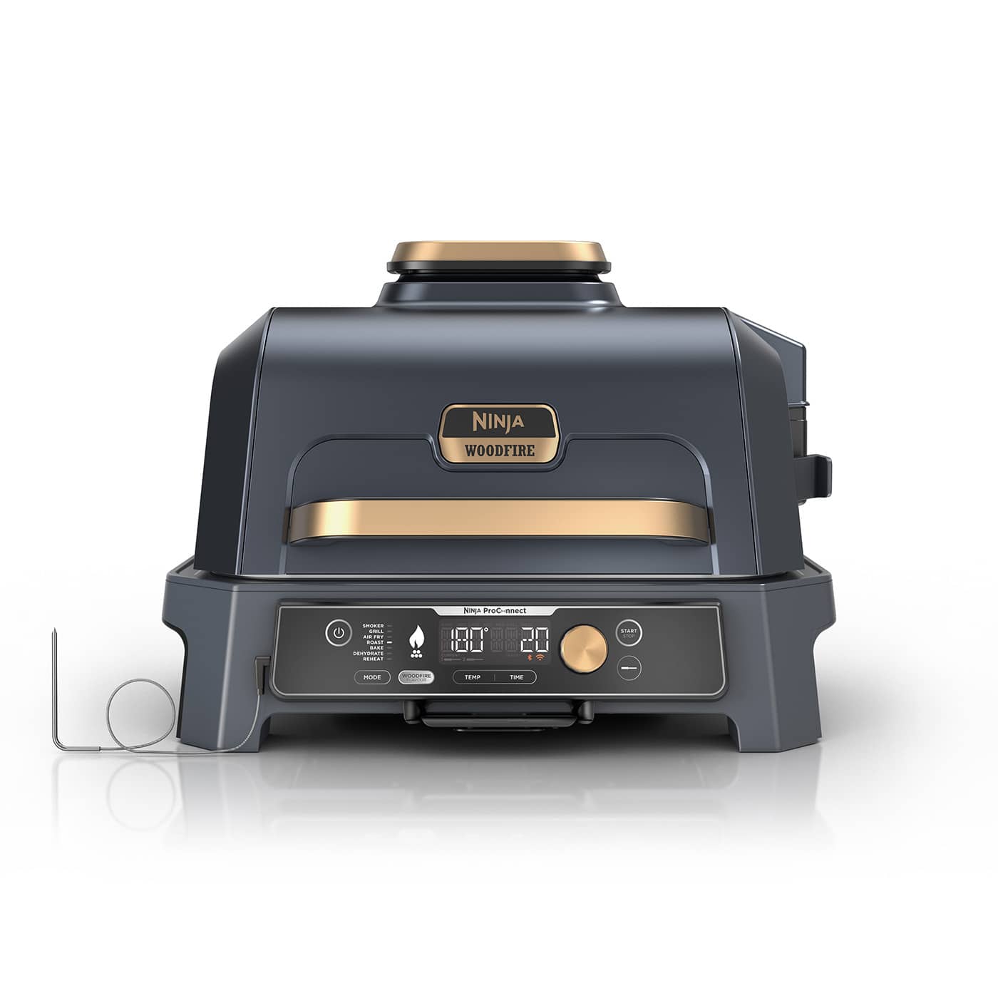 Ninja Woodfire Pro Connect XL Elektrischer Outdoor Grill & Smoker OG901EUBK1 - Schwarz
