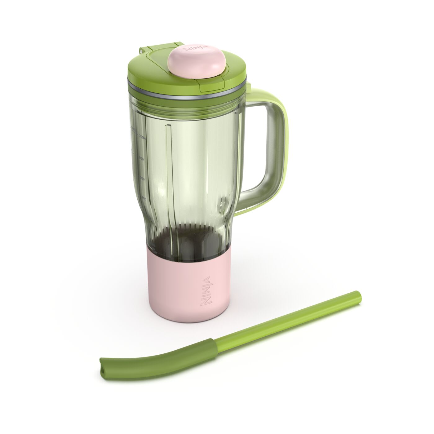 Borraccia Con Manico Ninja Blendboss - Verde/Rosa