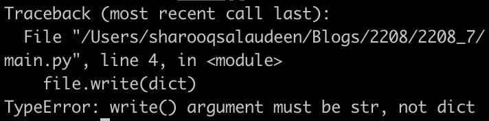 write() argument must be str