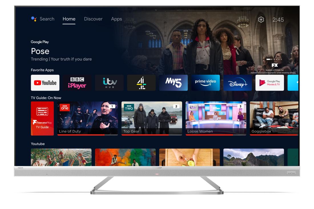 Android TV 4K UHD - 55" 4K ULTRA HD QUANTUM DOT SHARP ANDROID TV™