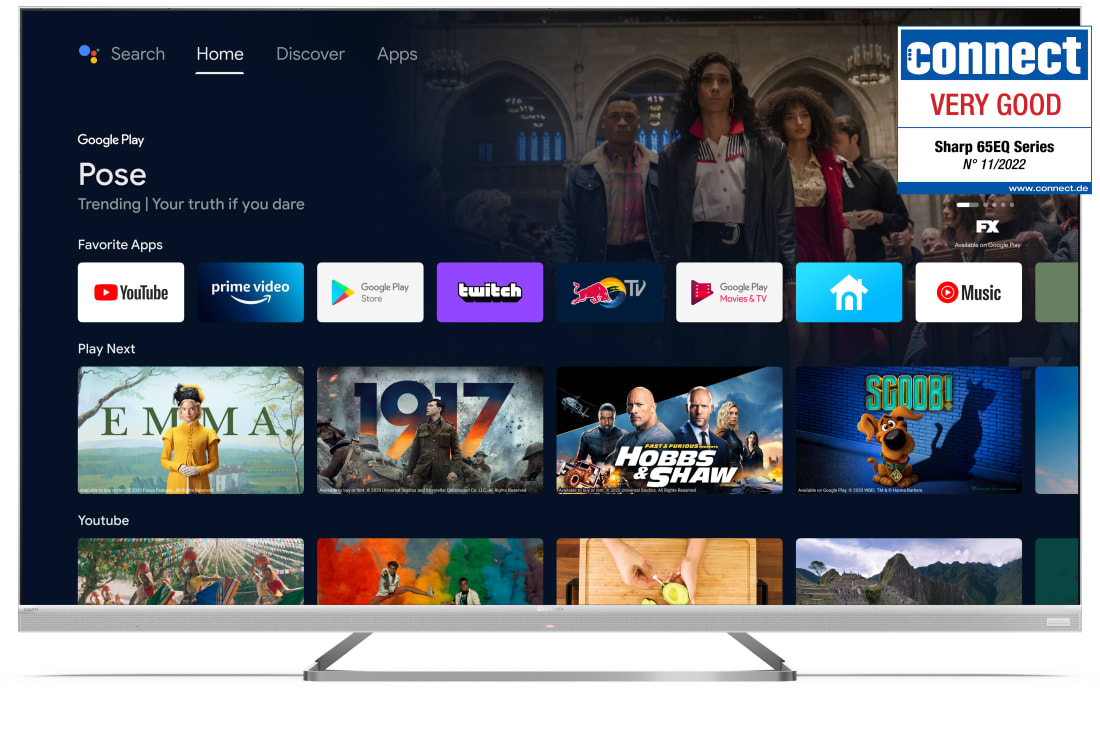 Android TV 4K UHD - 65" 4K ULTRA HD QUANTUM DOT SHARP ANDROID TV™