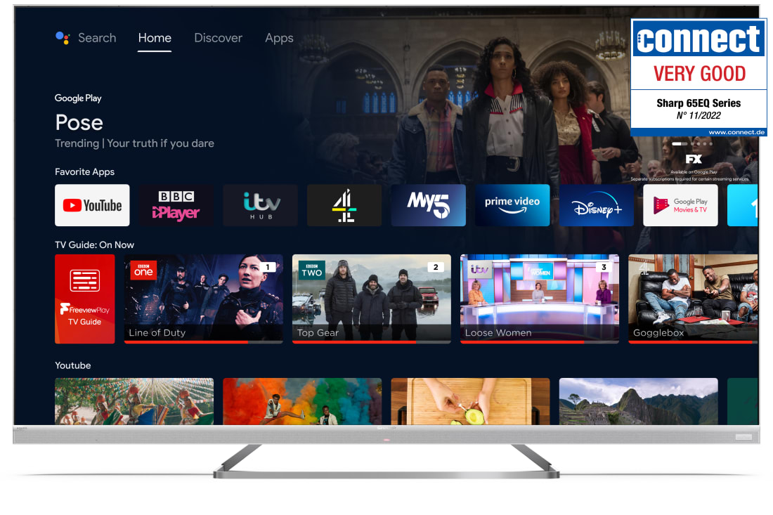 Android TV 4K UHD - 4K ULTRA HD QUANTUM DOT SHARP ANDROID TV™ de 65"