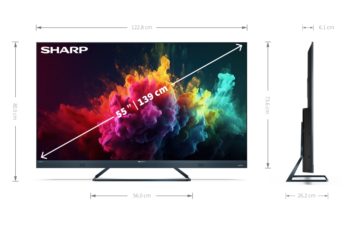 55 4K ULTRA HD 144Hz QUANTUM DOT SHARP GOOGLE TV™