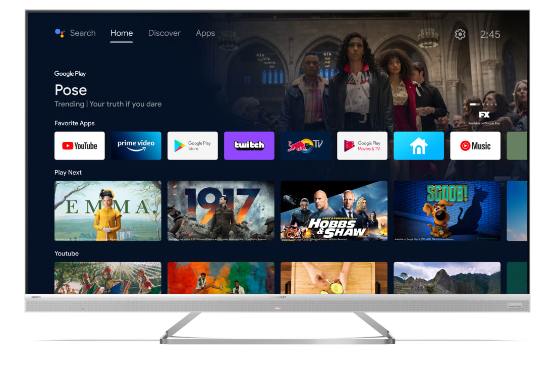 Android TV 4K UHD - 55" 4K ULTRA HD QUANTUM DOT SHARP ANDROID TV™